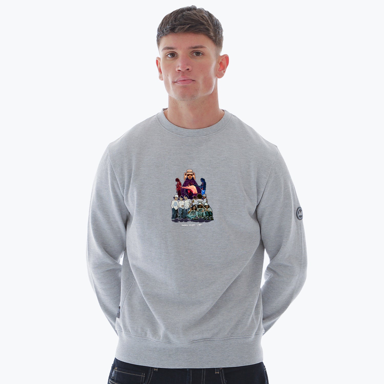 Spike Island Sweatshirt Marl Grey