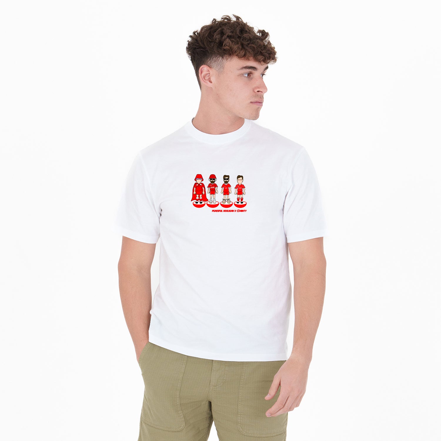Aberdeen Subbuteo T-Shirt White - Peaceful Hooligan