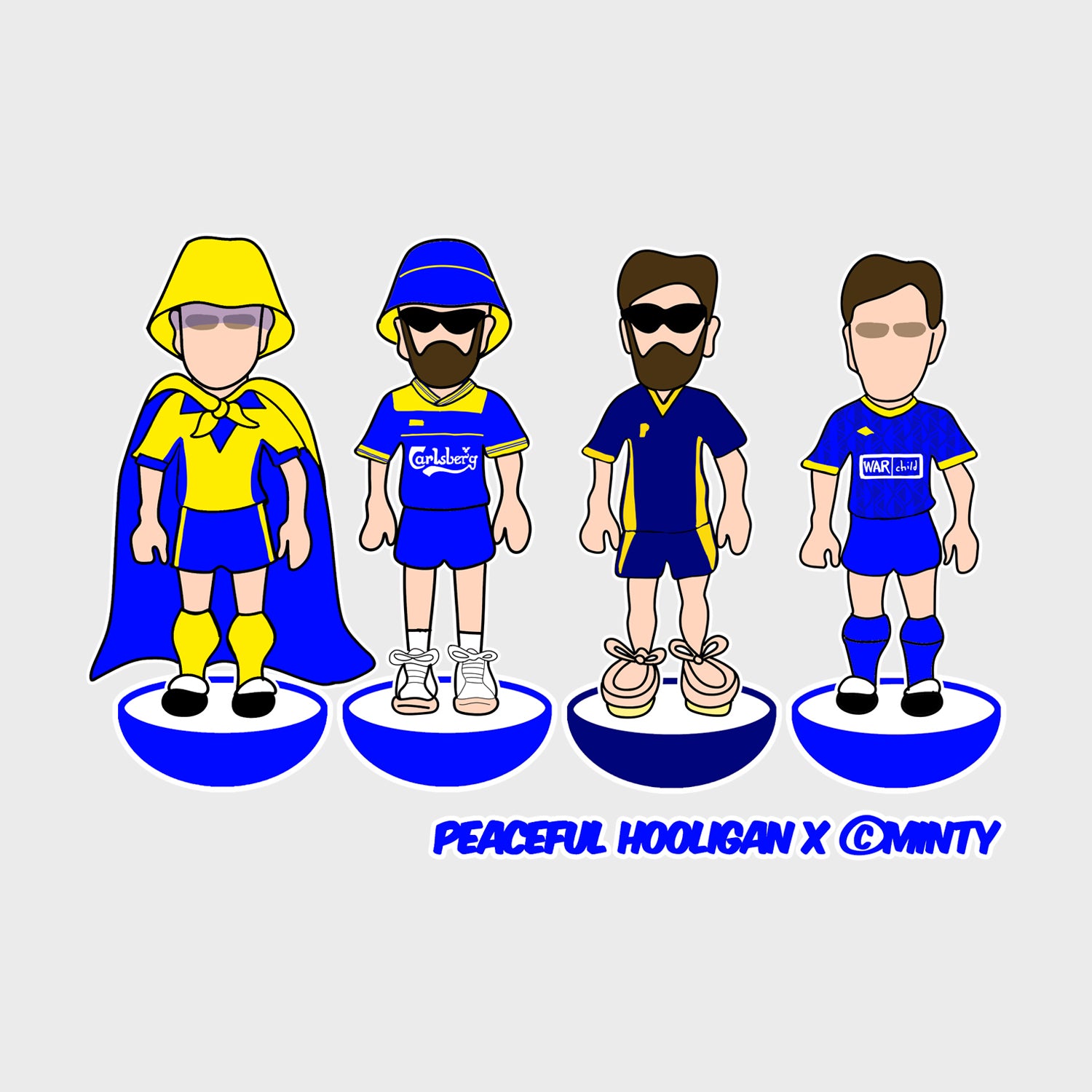 The Dons Subbuteo T-Shirt White - Peaceful Hooligan