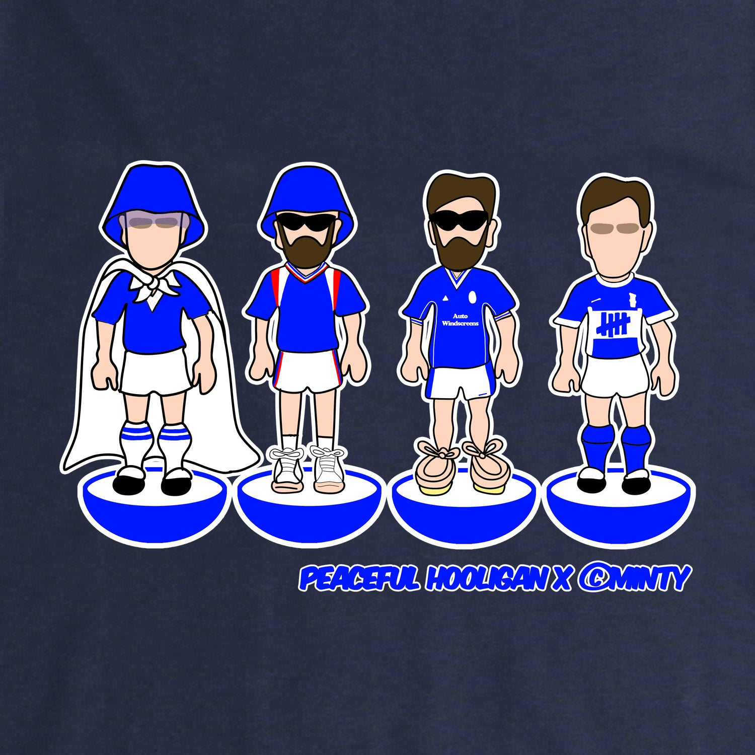 Birmingham City Subbuteo Sweatshirt Navy - Peaceful Hooligan