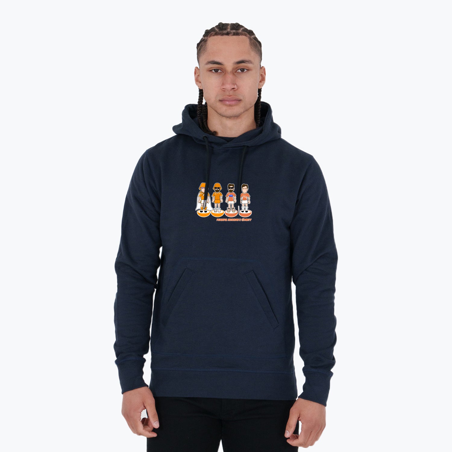Blackpool Subbuteo Hoodie Navy - Peaceful Hooligan