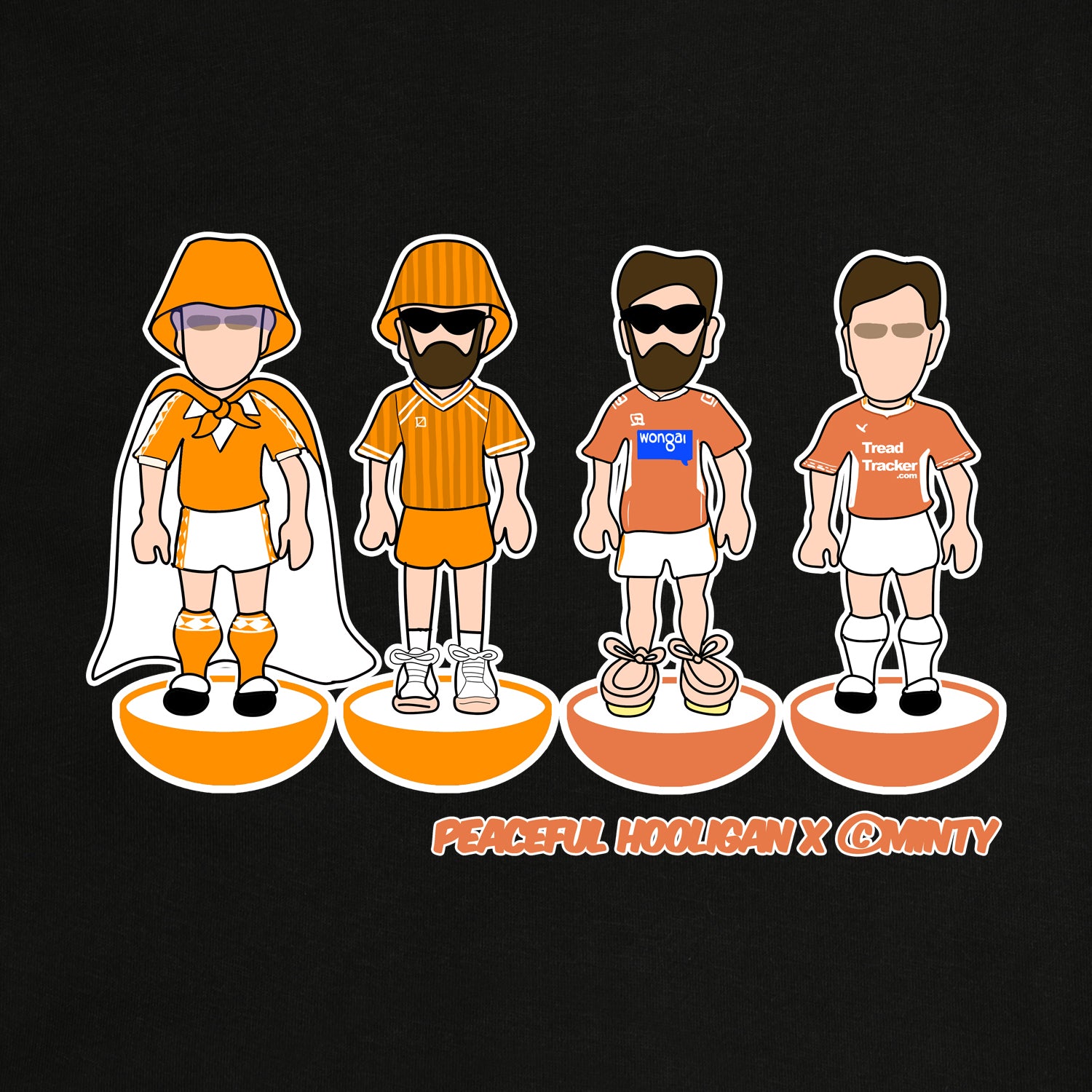 Blackpool Subbuteo Sweatshirt Black - Peaceful Hooligan