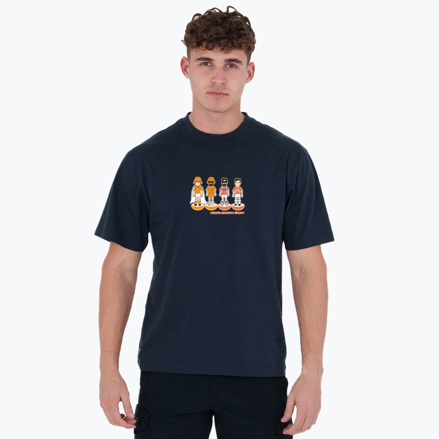 Blackpool Subbuteo T-Shirt Navy - Peaceful Hooligan