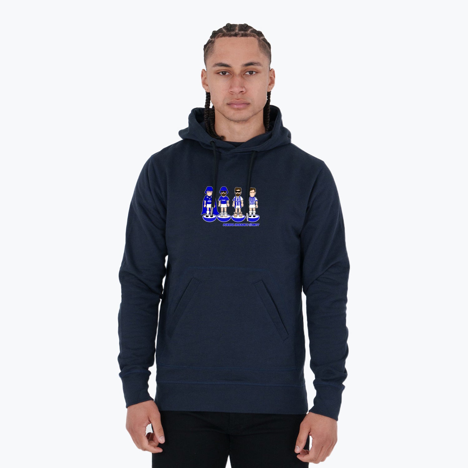 Brighton Subbuteo Hoodie Navy - Peaceful Hooligan