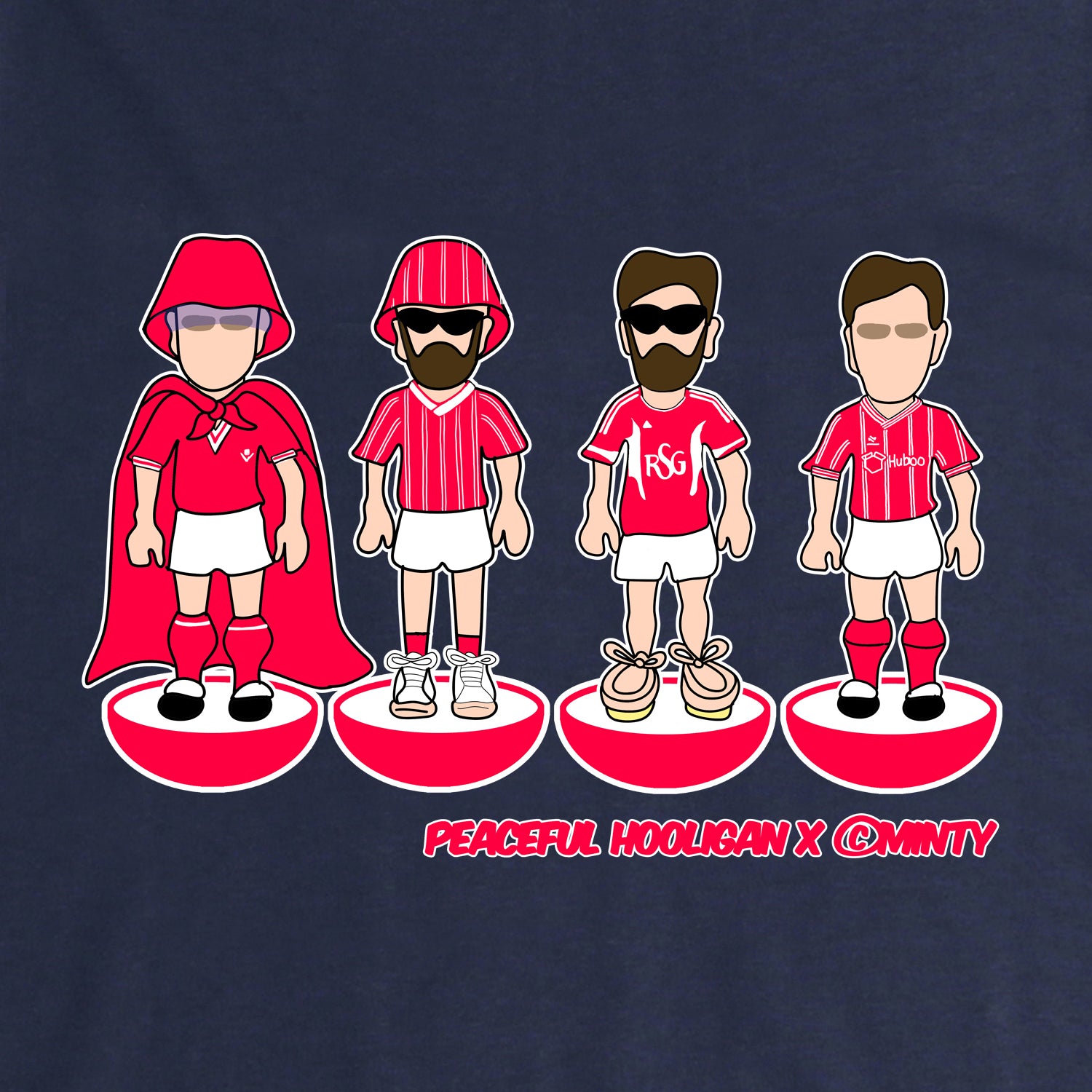 The Robins Subbuteo Sweatshirt Navy - Peaceful Hooligan