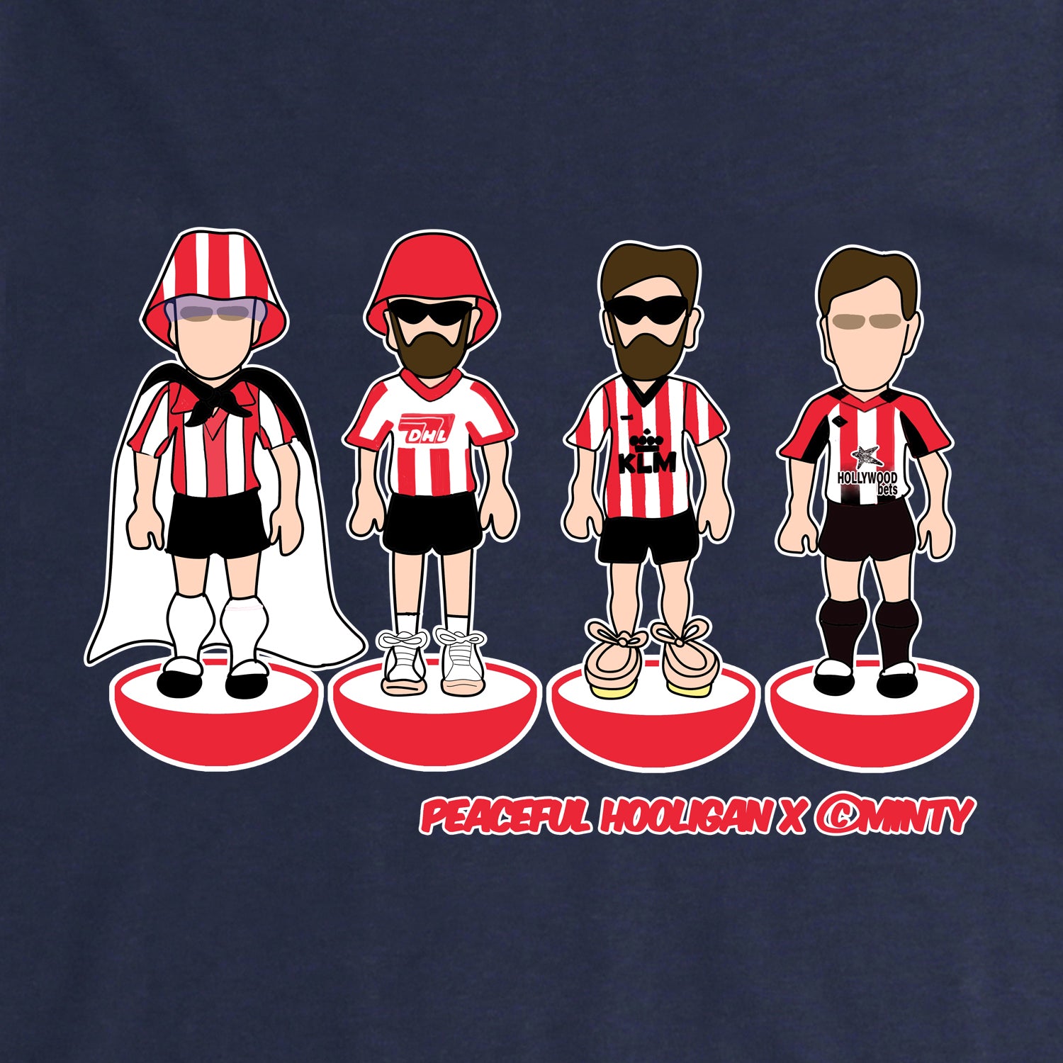 Brentford Subbuteo Sweatshirt Navy - Peaceful Hooligan