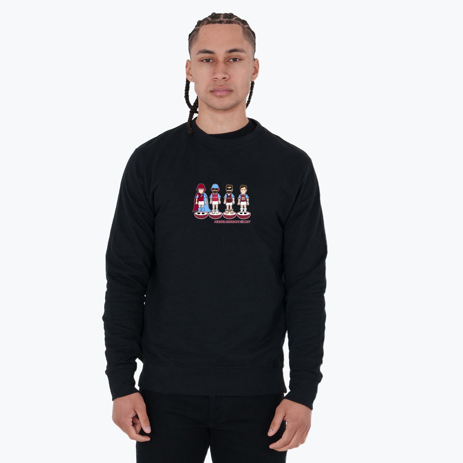 Burnley Subbuteo Sweatshirt Black - Peaceful Hooligan