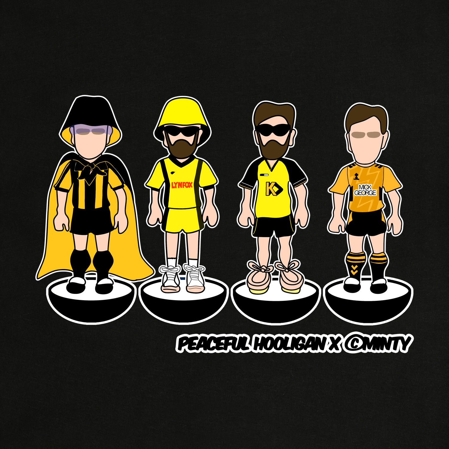 Cambridge United Subbuteo Sweatshirt Black - Peaceful Hooligan