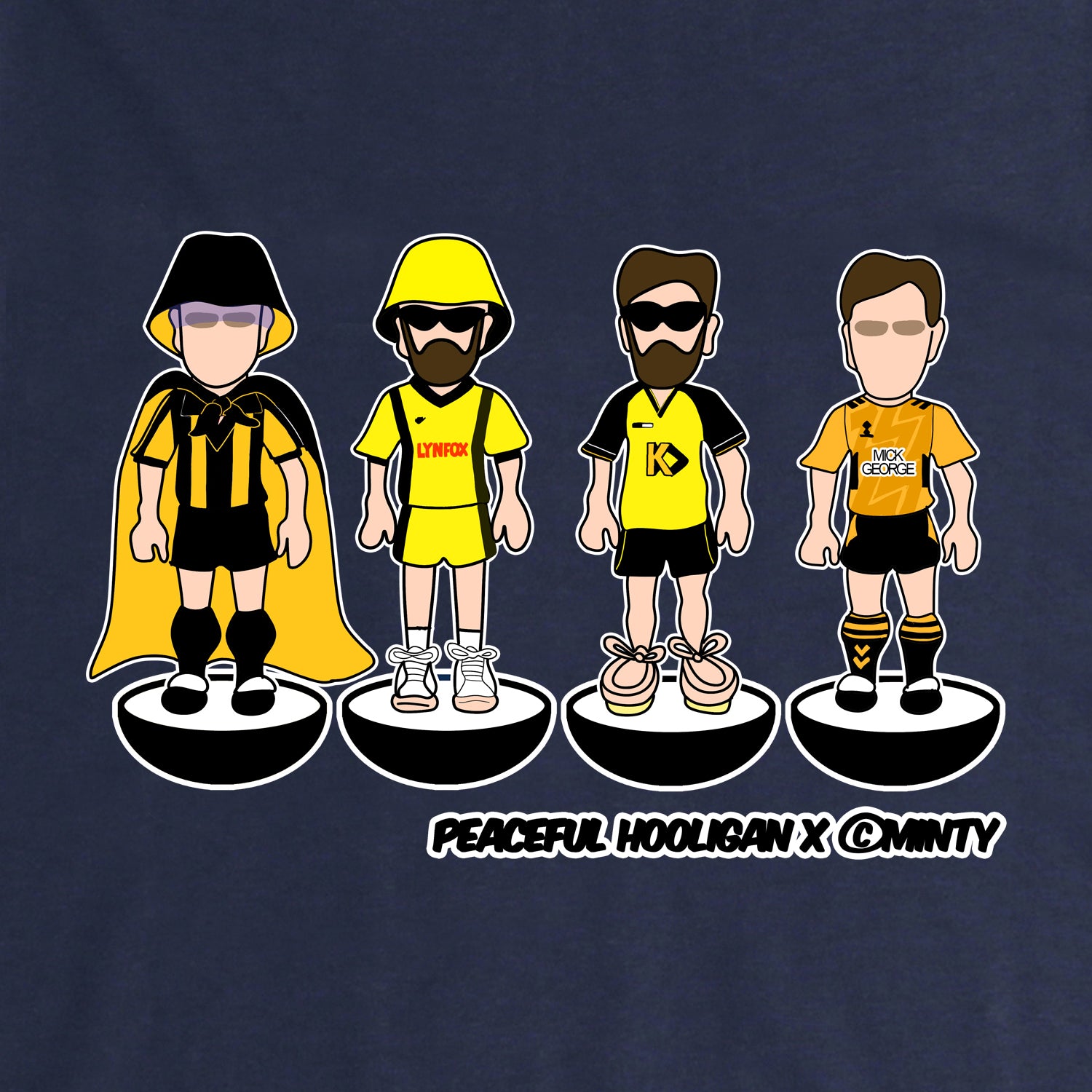 Cambridge United Subbuteo Sweatshirt Navy - Peaceful Hooligan