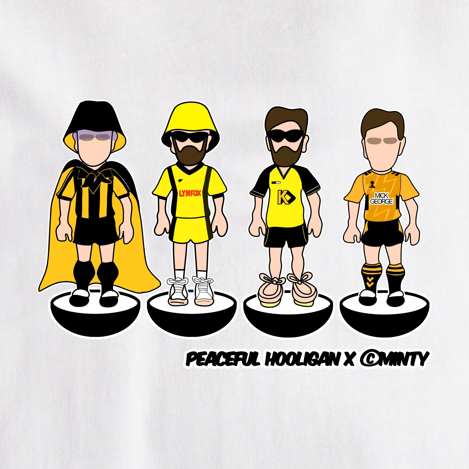 Cambridge United Subbuteo T-Shirt White - Peaceful Hooligan