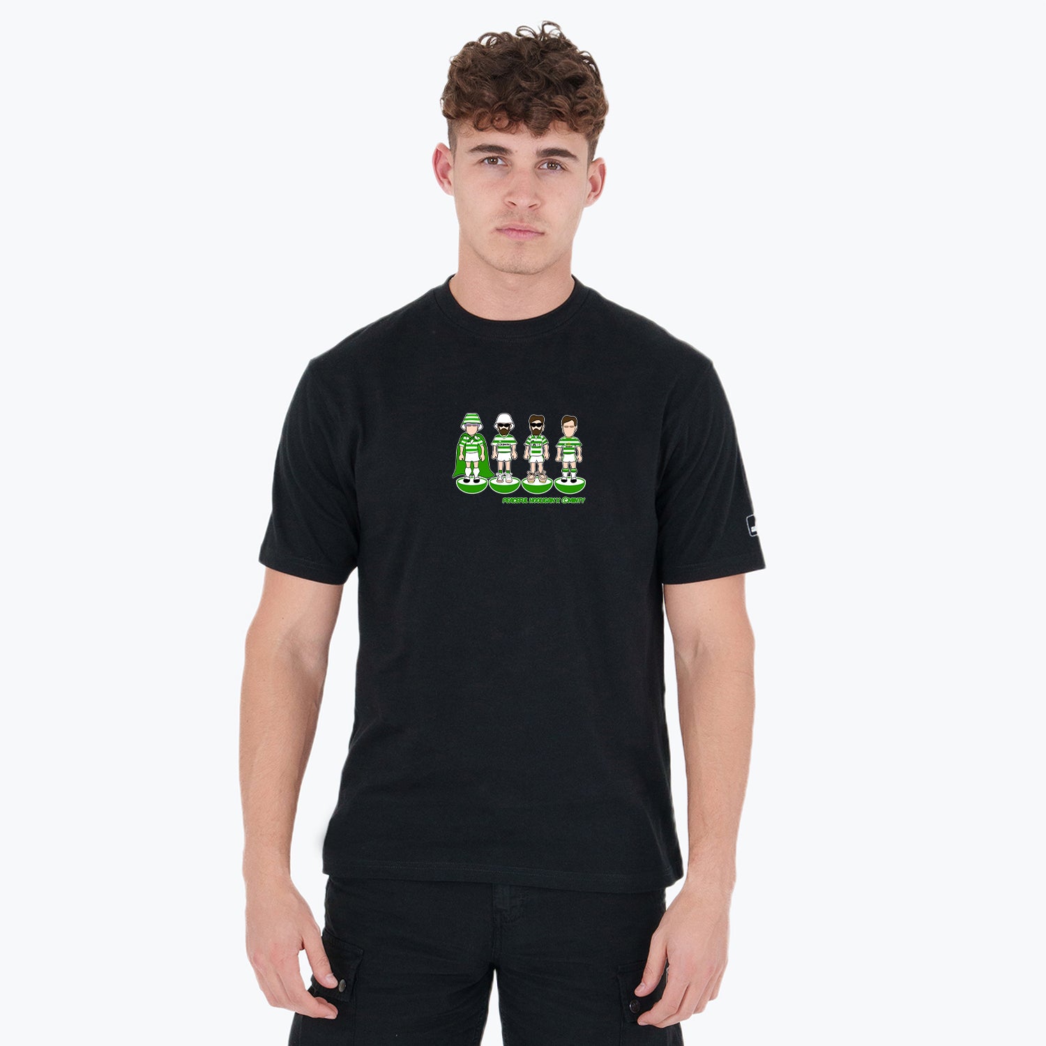 Celtic Subbuteo T-Shirt Black - Peaceful Hooligan