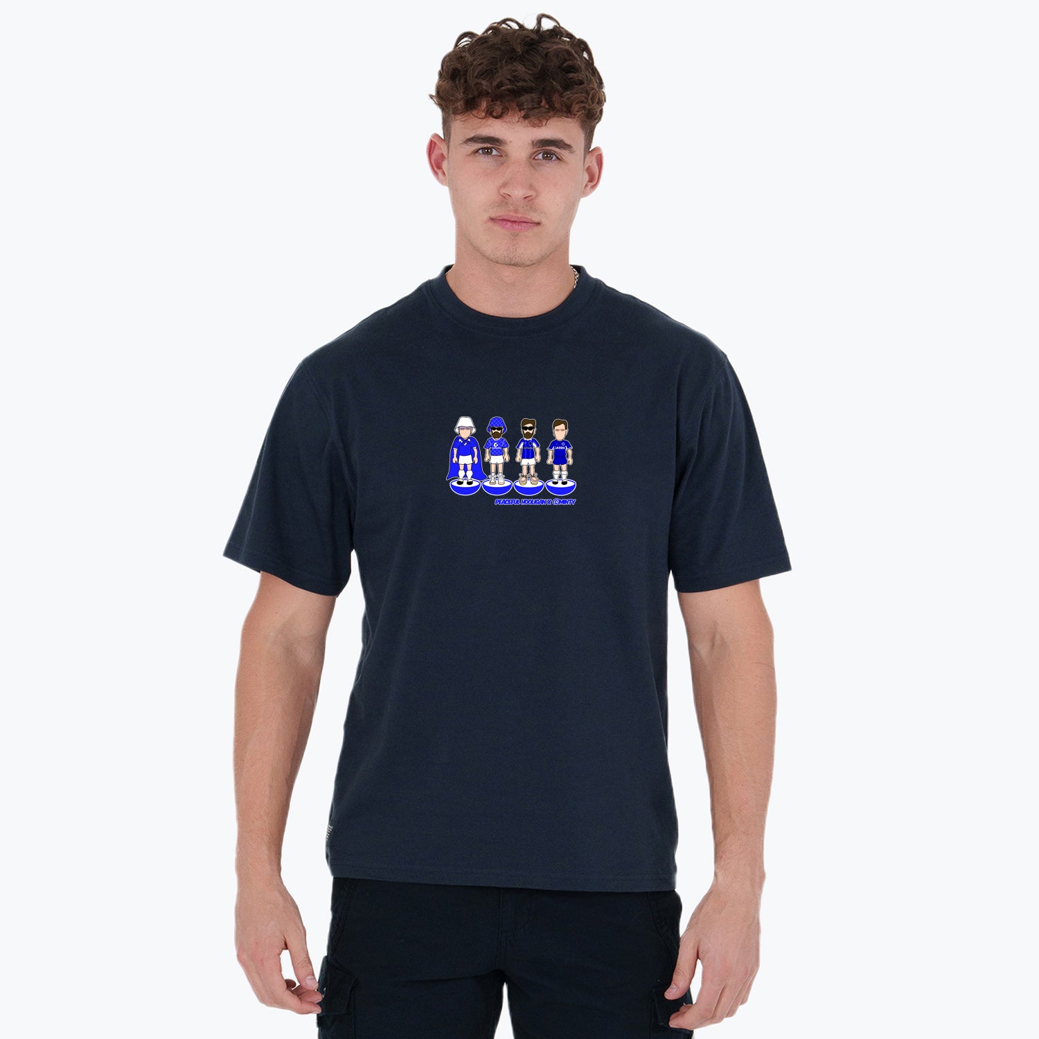 The Blues Subbuteo T-Shirt Navy - Peaceful Hooligan