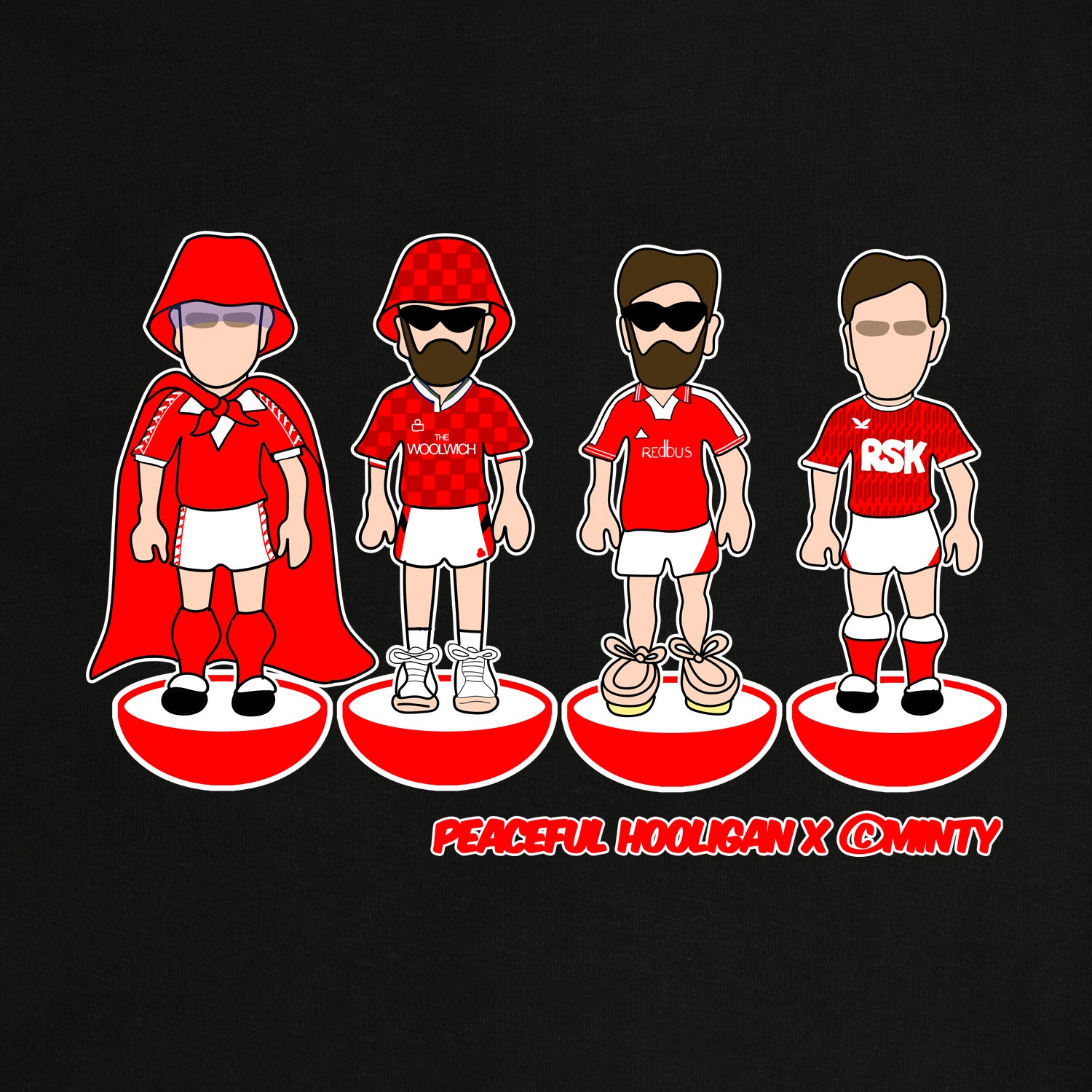 The Valley Subbuteo Sweatshirt Black - Peaceful Hooligan