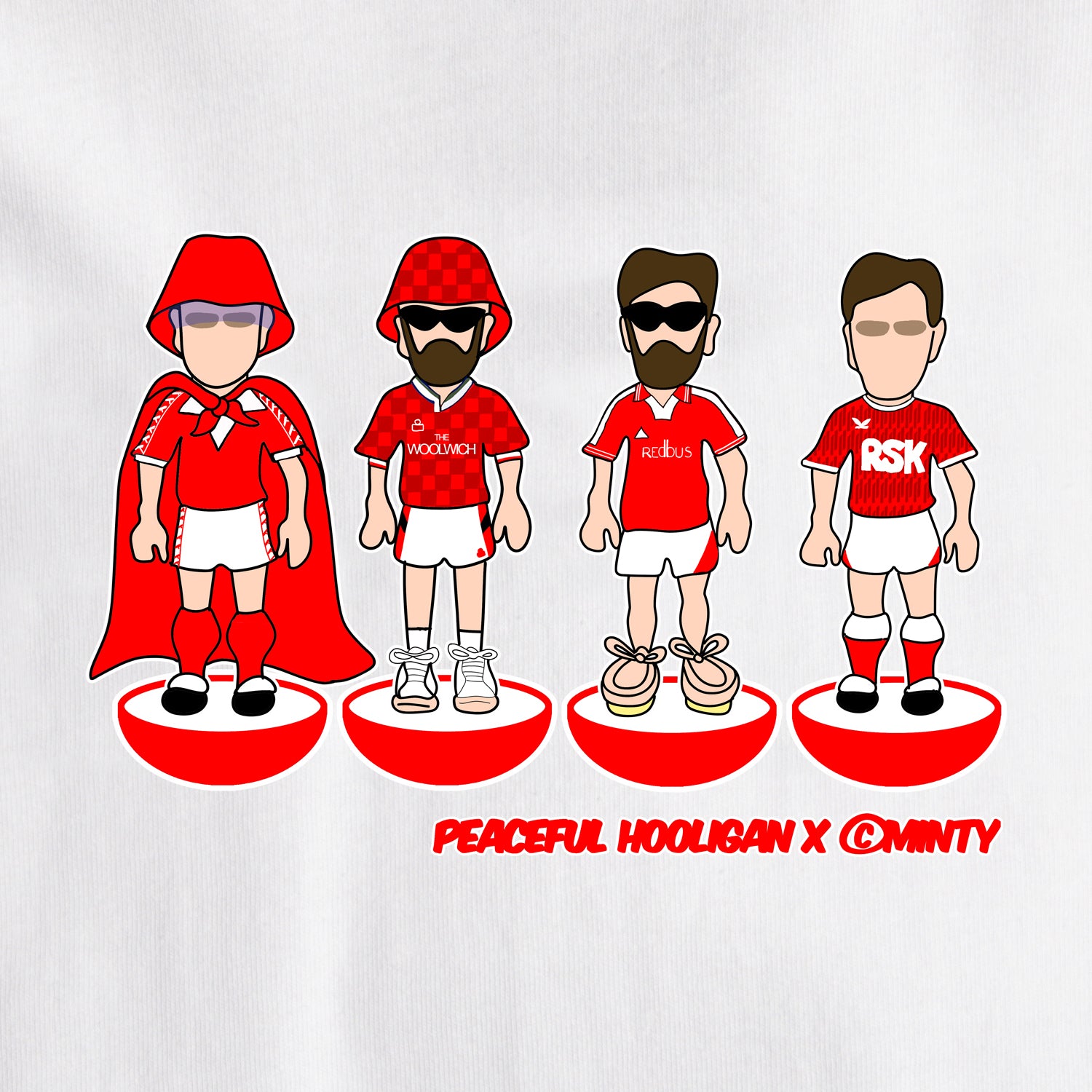 The Valley Subbuteo T-Shirt White - Peaceful Hooligan