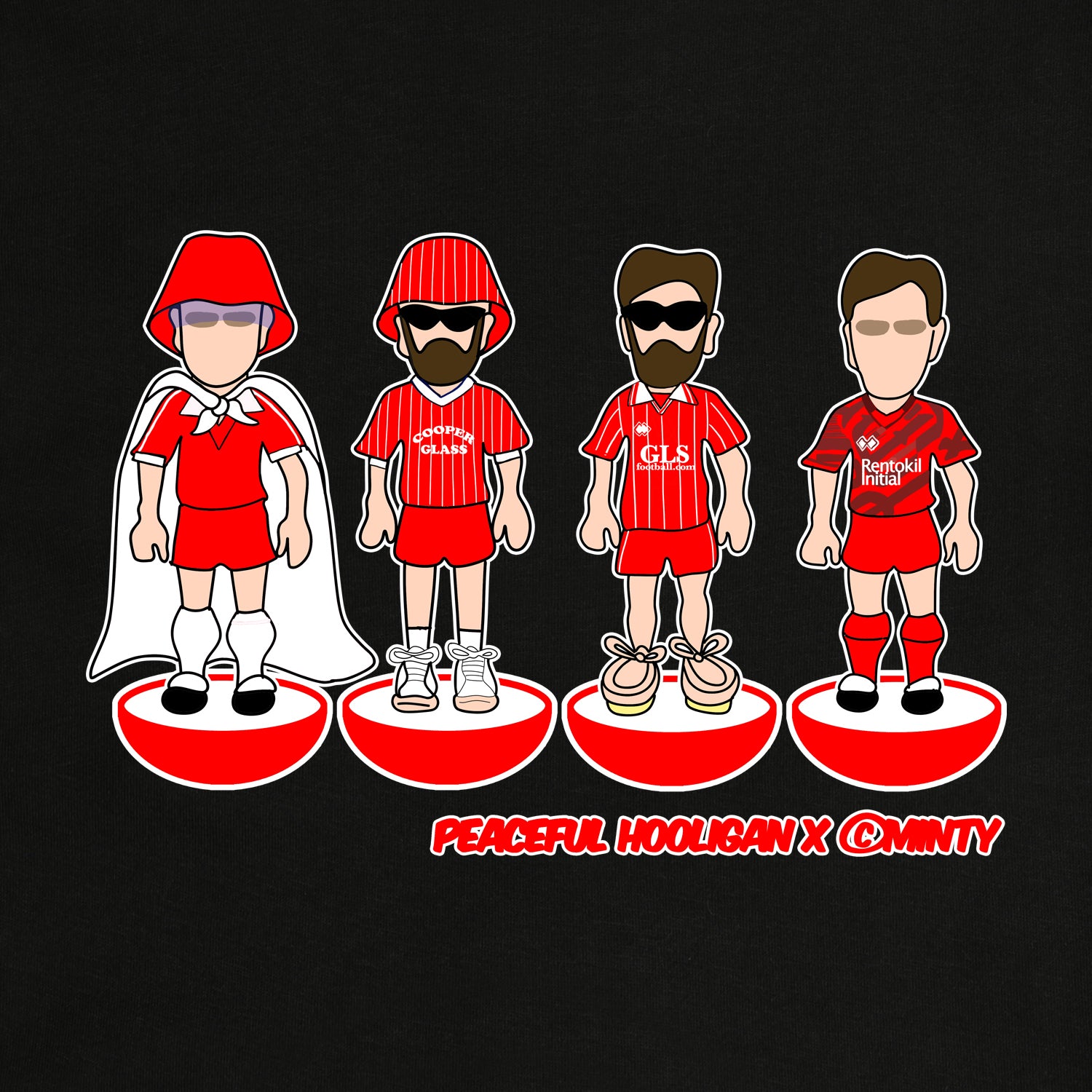 Crawley Town Subbuteo Sweatshirt Black - Peaceful Hooligan