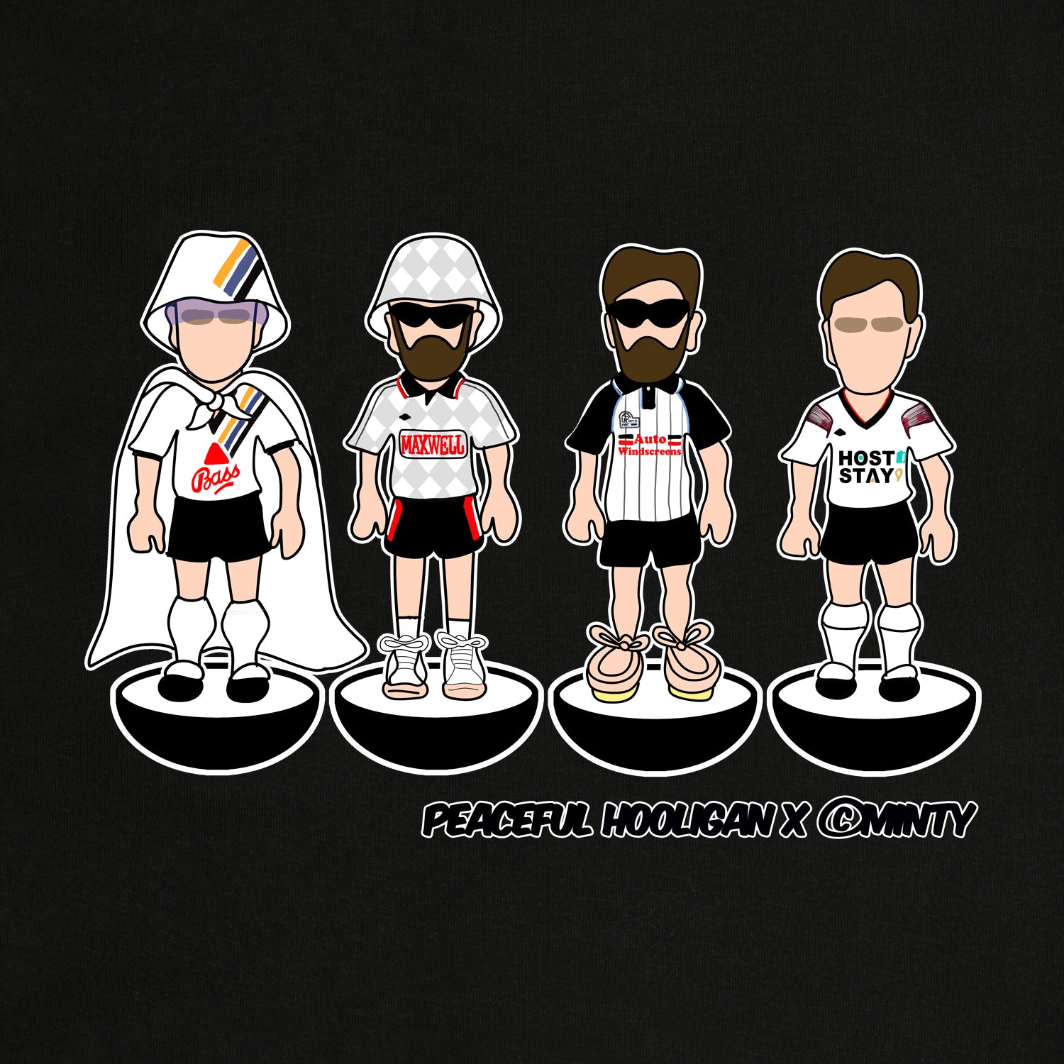 Derby Subbuteo Sweatshirt Black - Peaceful Hooligan