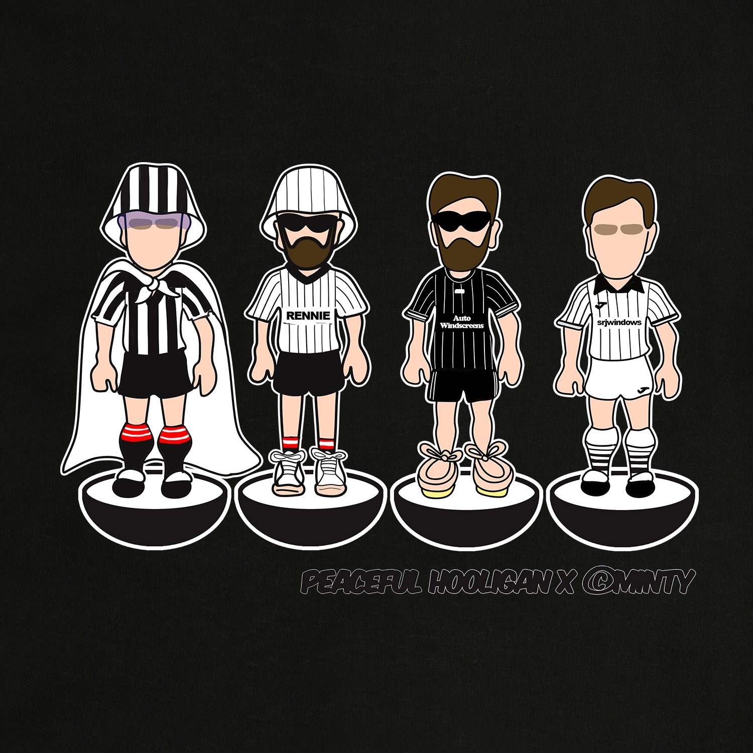 Dunfermline Athletic Subbuteo Sweatshirt Black - Peaceful Hooligan