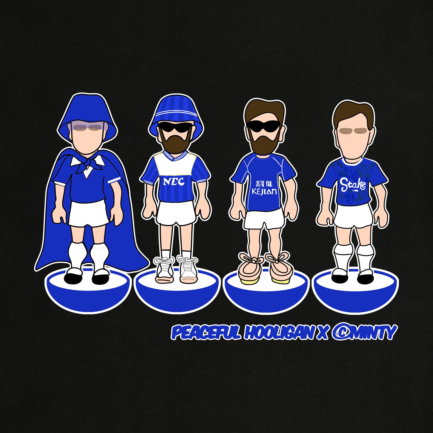 Goodison Subbuteo Sweatshirt Black - Peaceful Hooligan