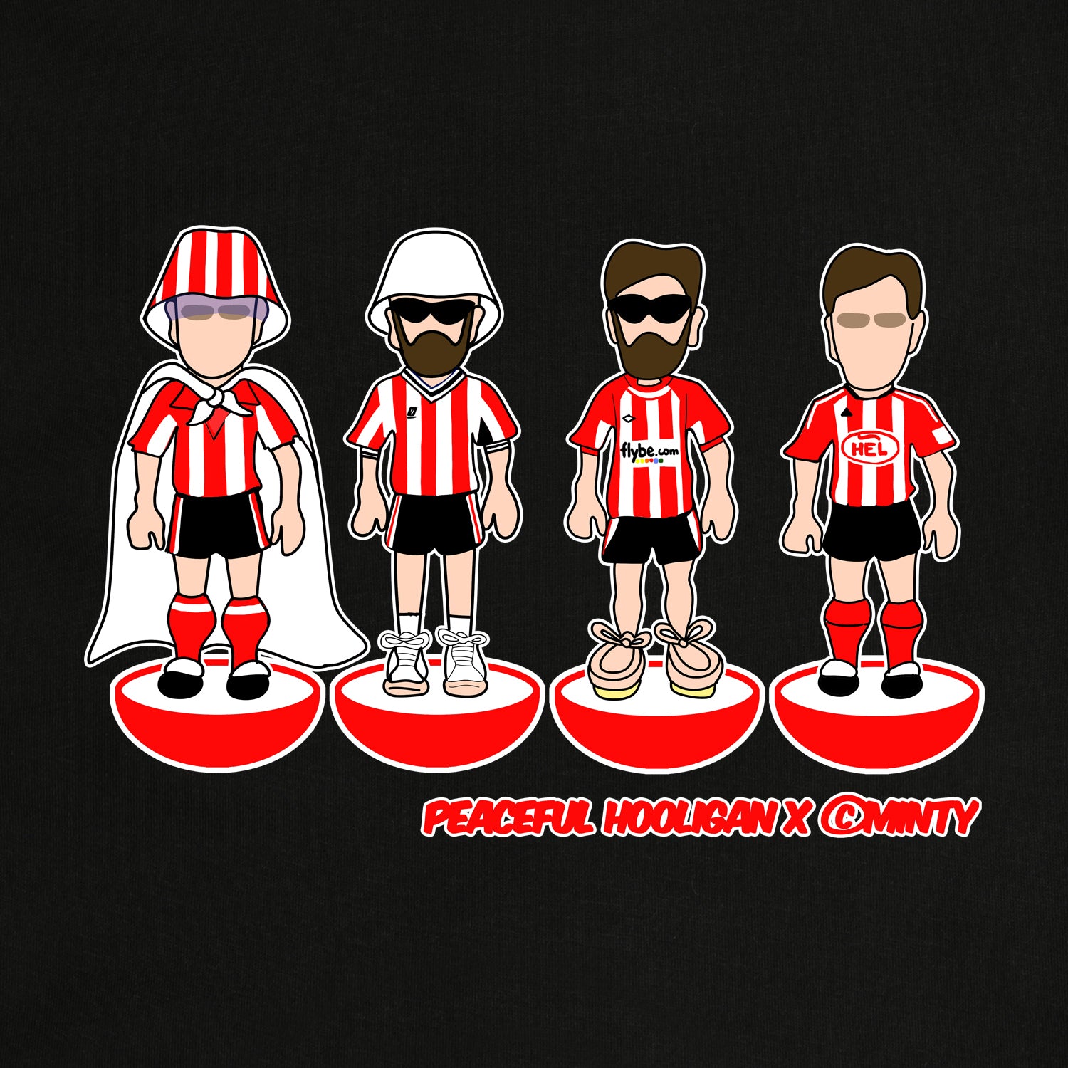 Exeter City Subbuteo Sweatshirt Black - Peaceful Hooligan