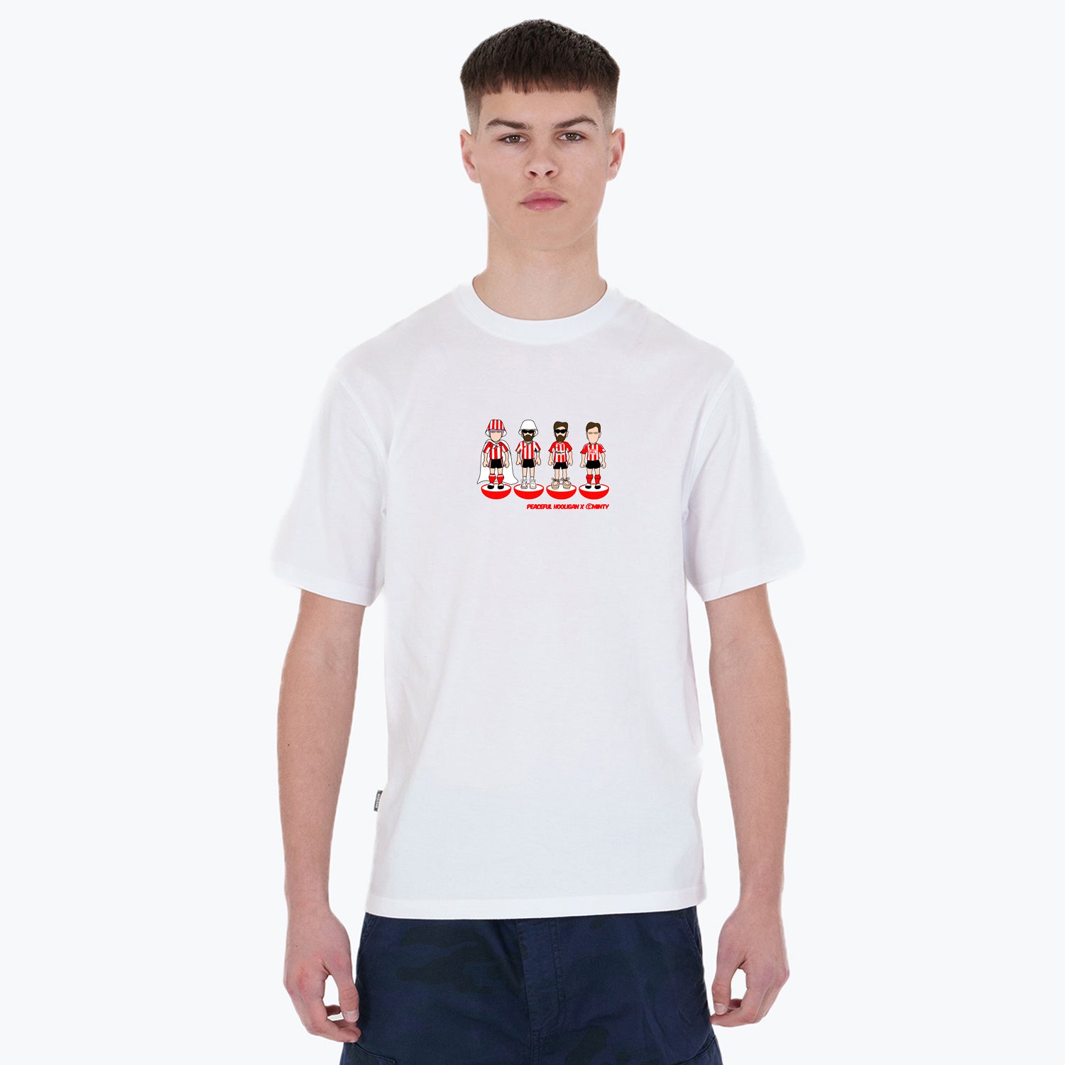 Exeter City Subbuteo T-Shirt White - Peaceful Hooligan
