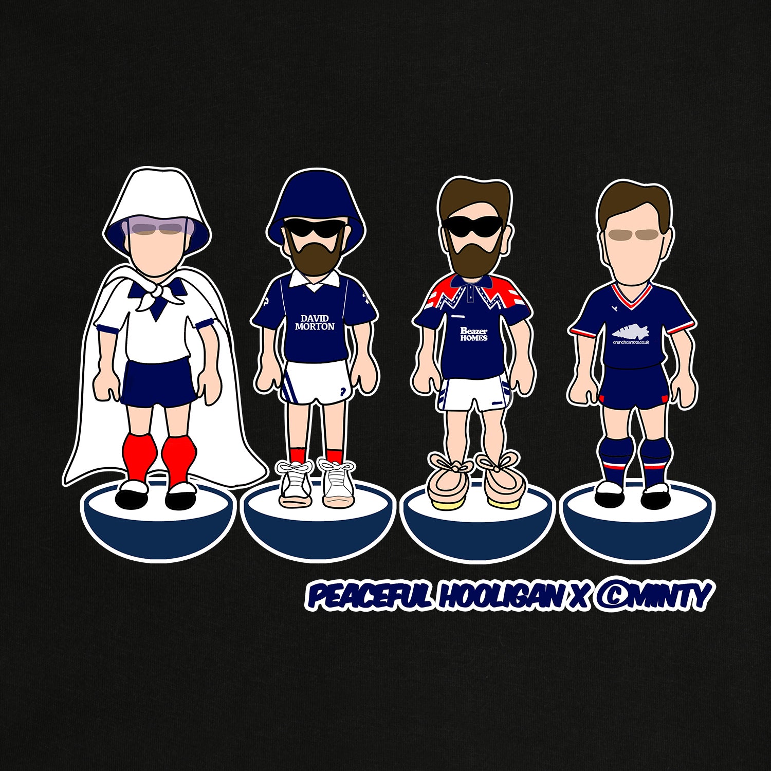 Falkirk Subbuteo Sweatshirt Black - Peaceful Hooligan