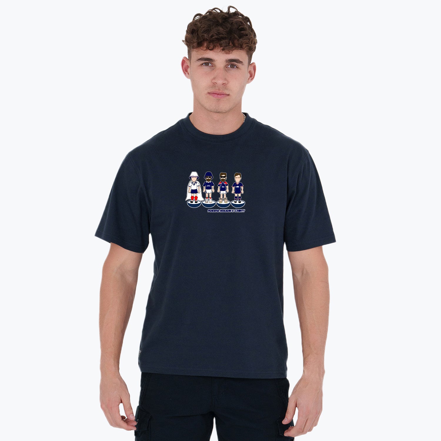 Falkirk Subbuteo T-Shirt Navy - Peaceful Hooligan