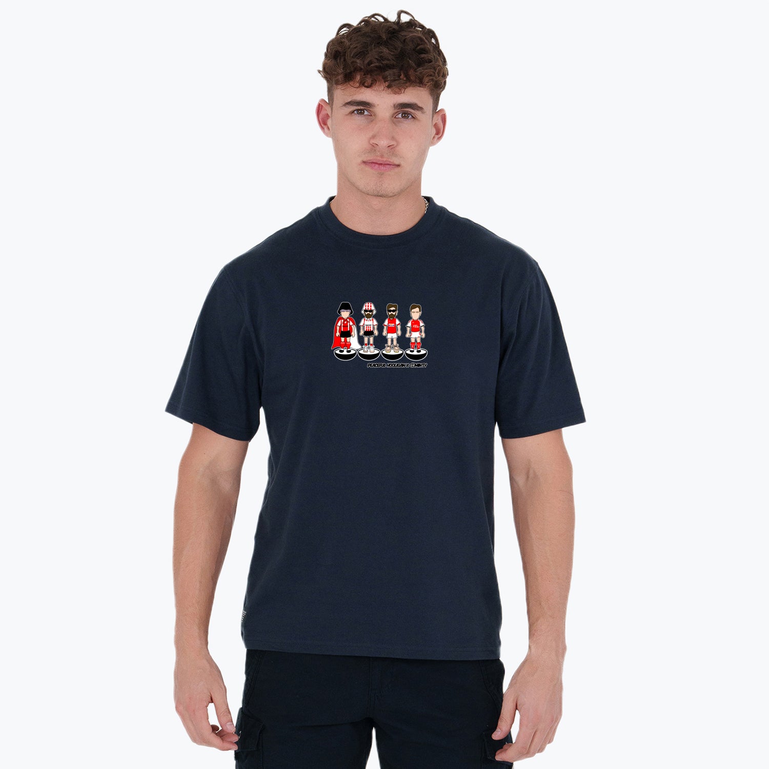 Fleetwood Subbuteo T-Shirt Navy - Peaceful Hooligan