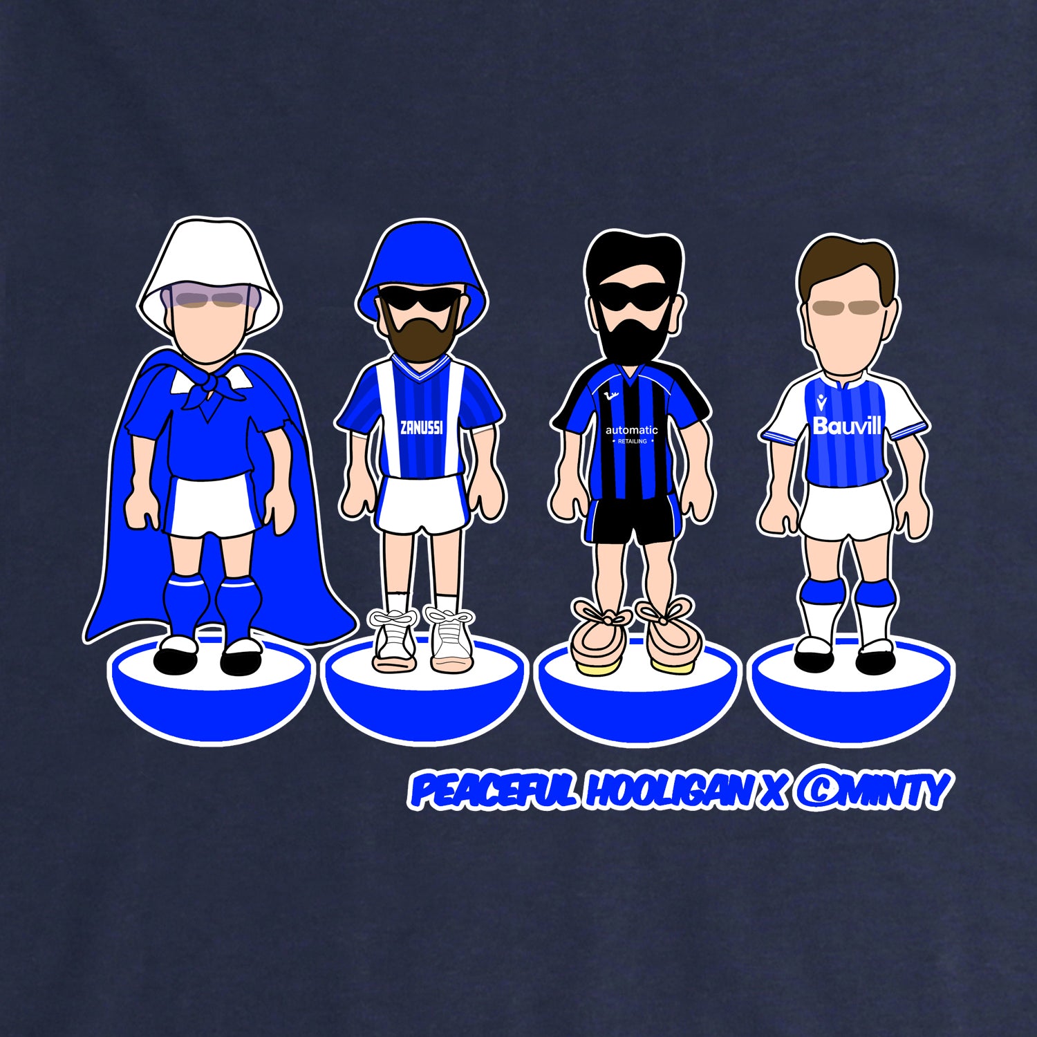 Gillingham Subbuteo Sweatshirt Navy - Peaceful Hooligan