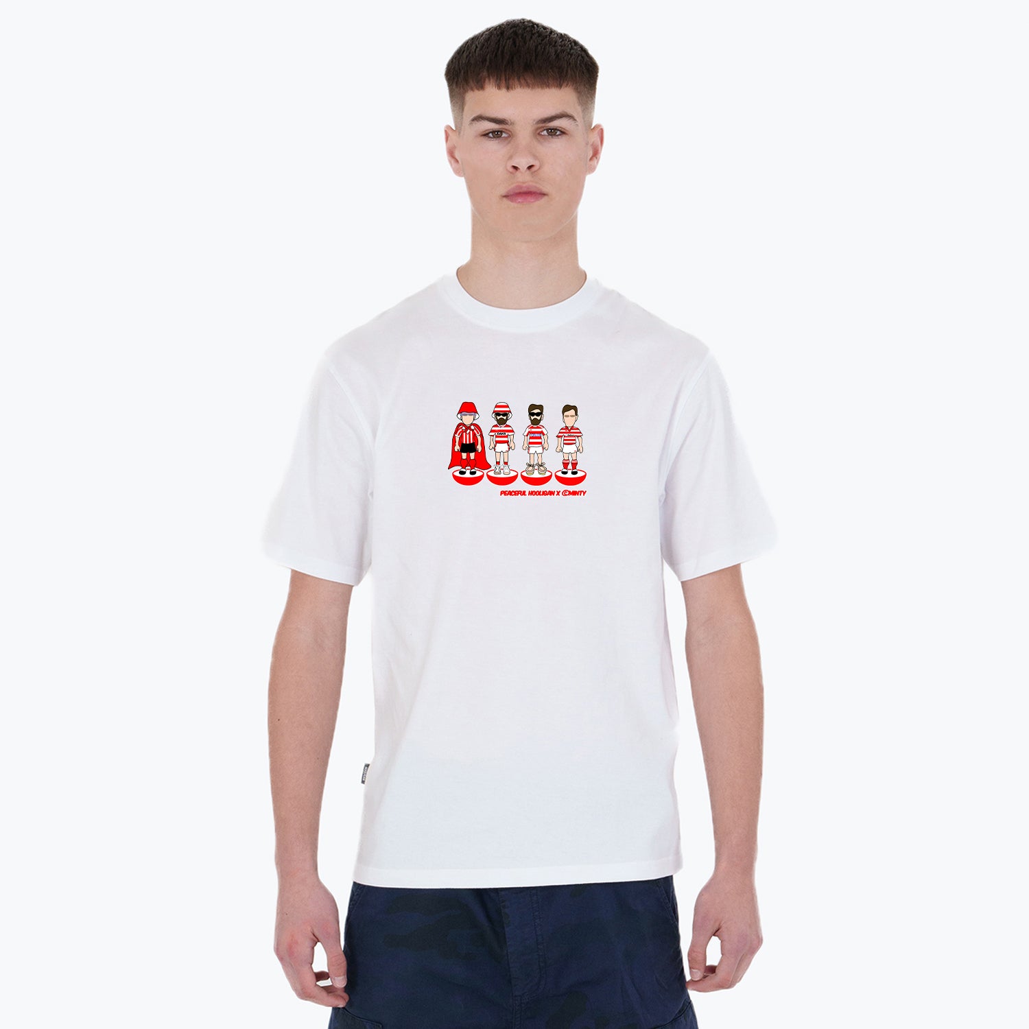 Hamilton Academical Subbuteo T-Shirt White - Peaceful Hooligan