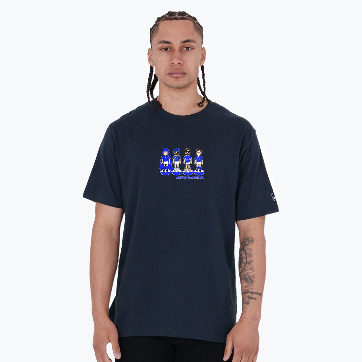 Ipswich Subbuteo T-Shirt Navy - Peaceful Hooligan