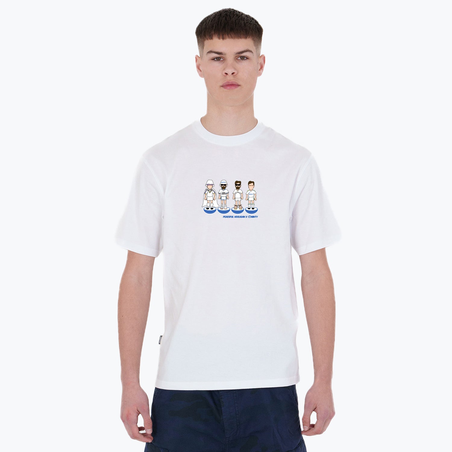 Leeds Subbuteo T-Shirt White - Peaceful Hooligan