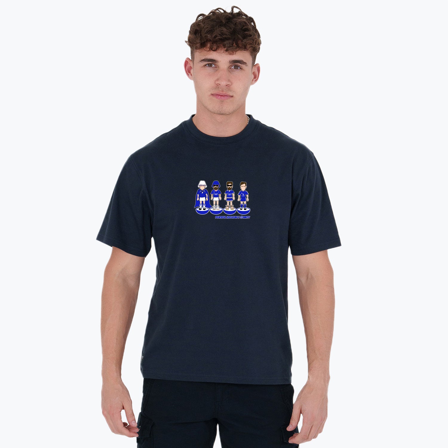 Leicester City Subbuteo T-Shirt Navy - Peaceful Hooligan