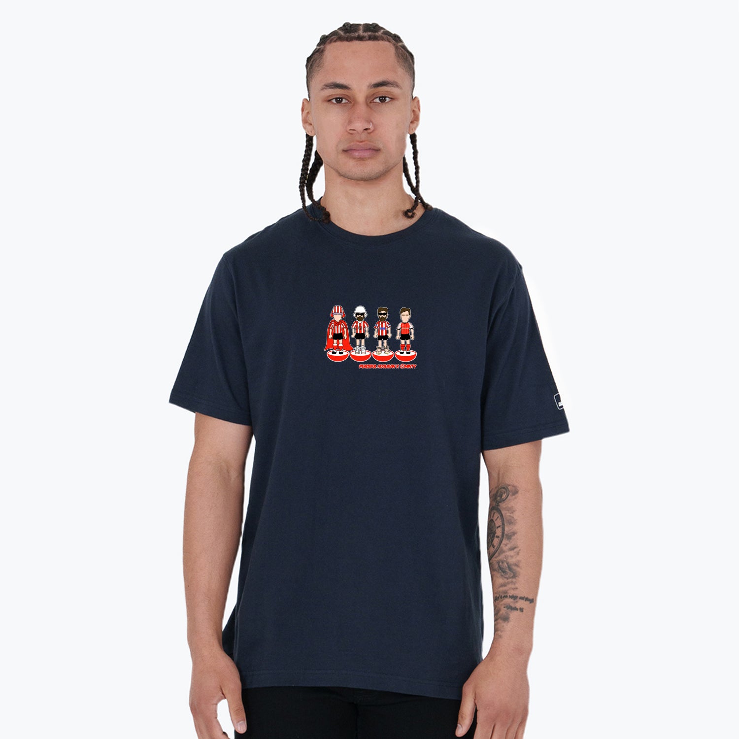Lincoln City Subbuteo T-Shirt Navy - Peaceful Hooligan