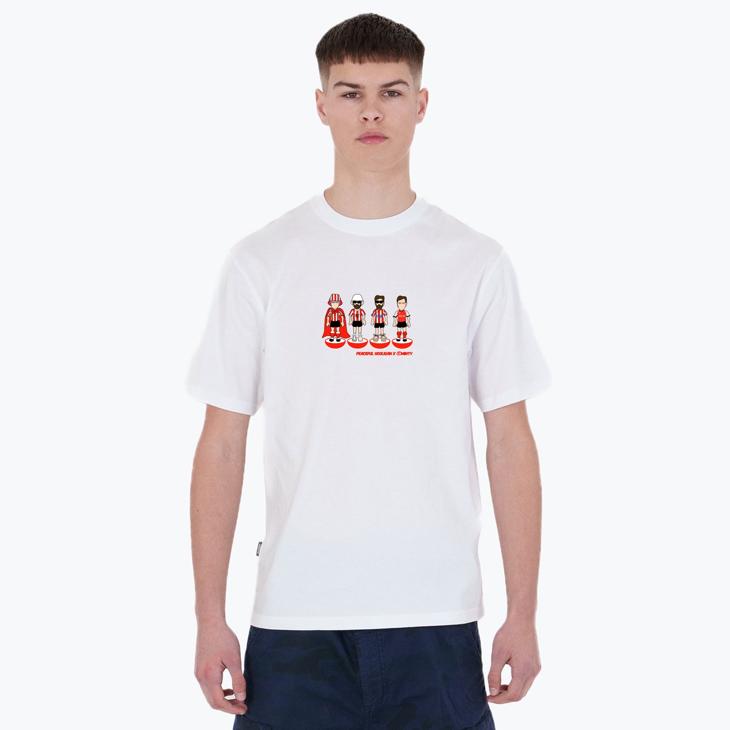 Lincoln City Subbuteo T-Shirt White - Peaceful Hooligan