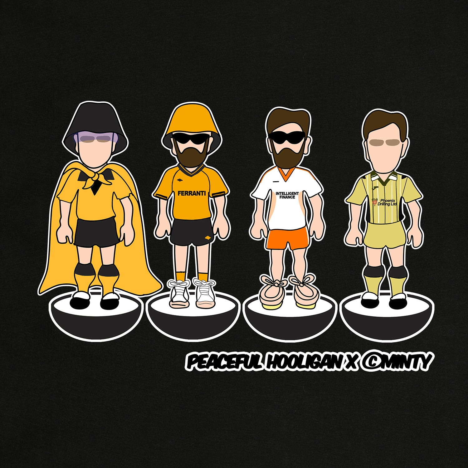 Livingston Subbuteo Sweatshirt Black - Peaceful Hooligan