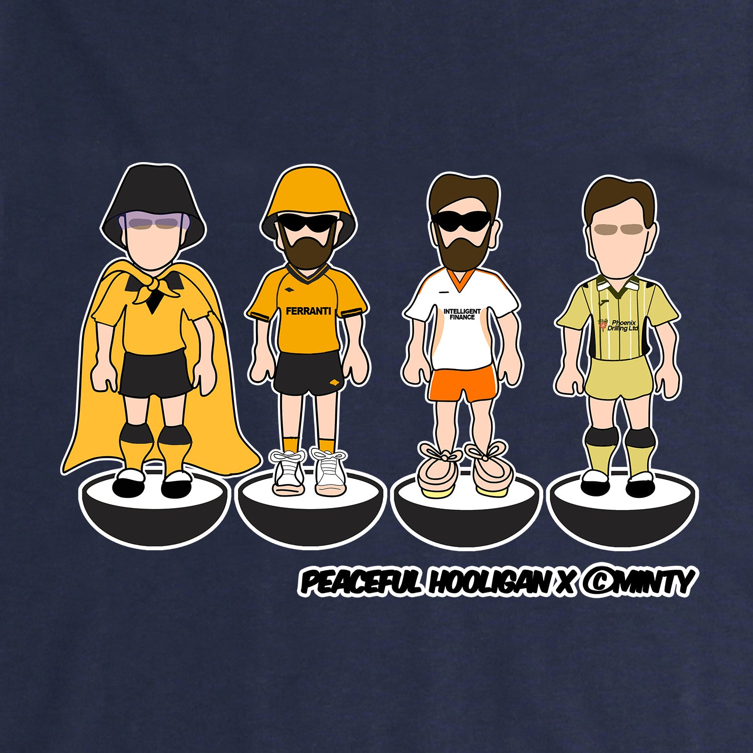 Livingston Subbuteo Sweatshirt Navy - Peaceful Hooligan