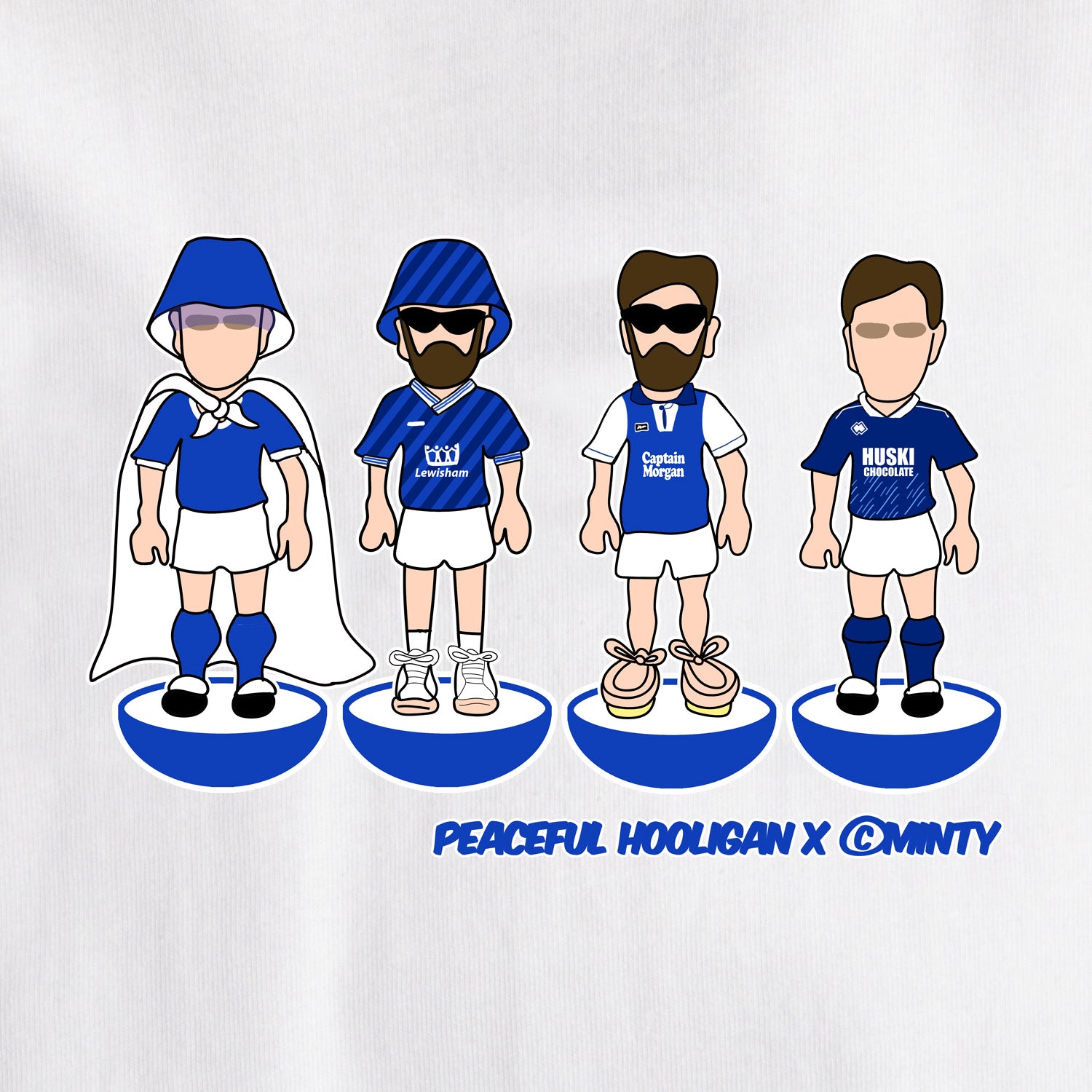 The Den Subbuteo T-Shirt White - Peaceful Hooligan