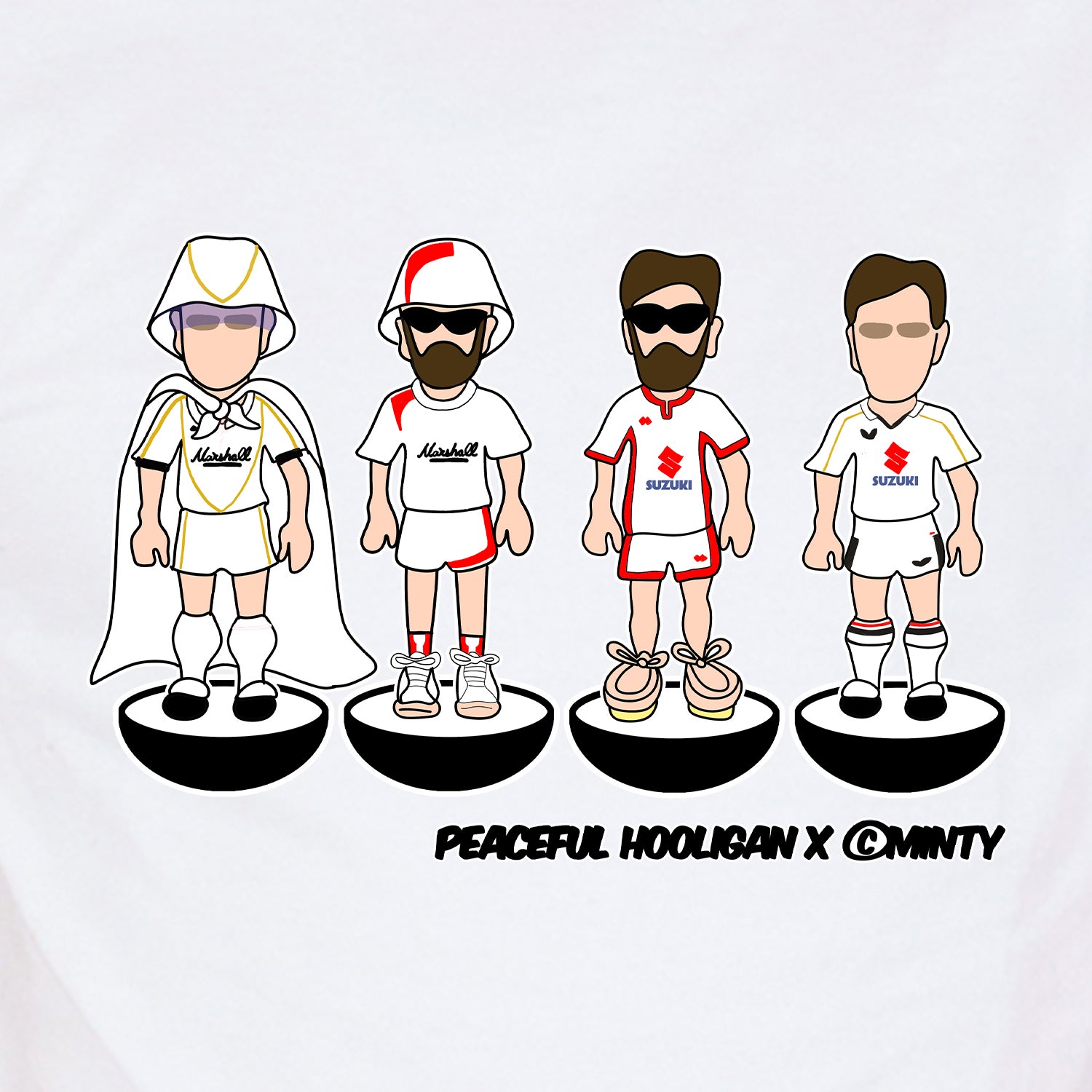 Milton Keynes Dons Subbuteo T-Shirt White - Peaceful Hooligan