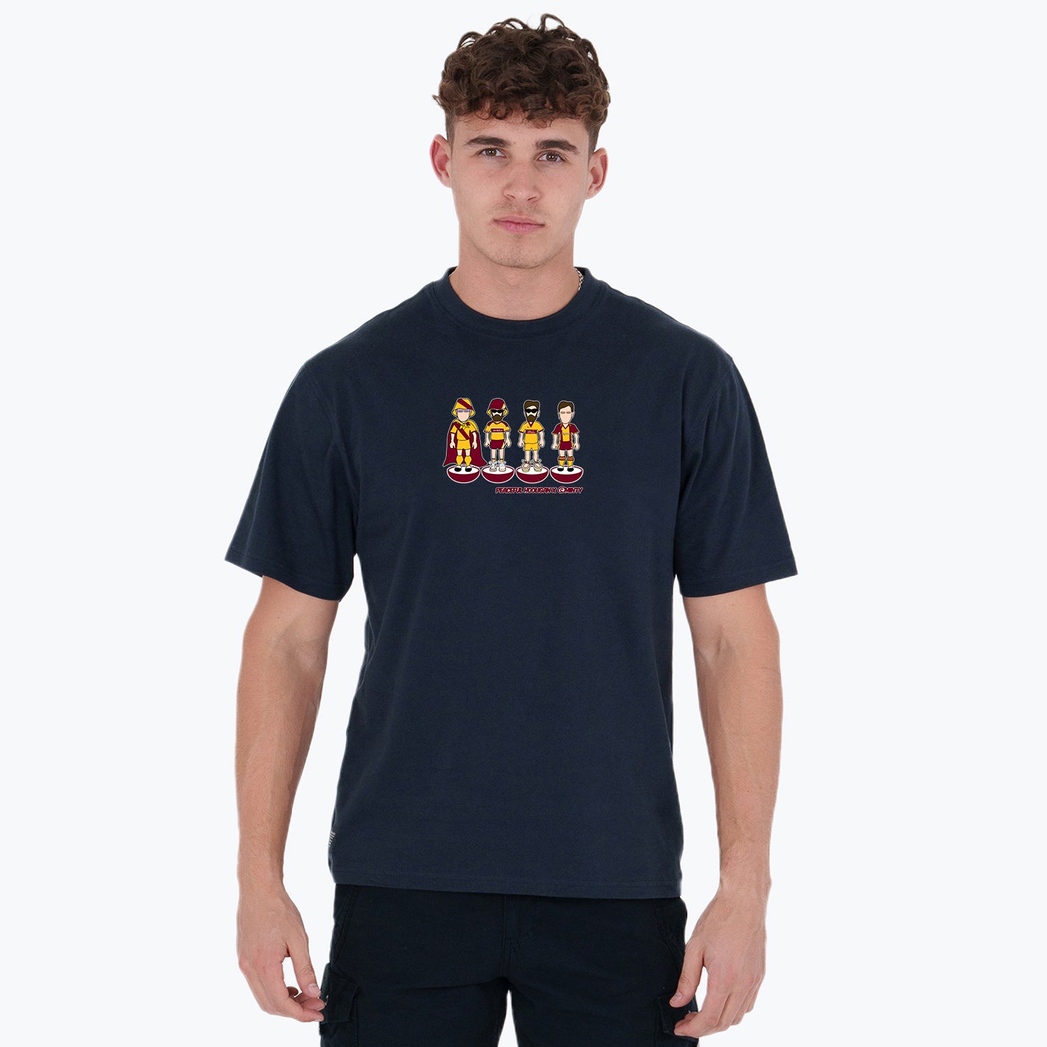 Motherwell Subbuteo T-Shirt Navy - Peaceful Hooligan