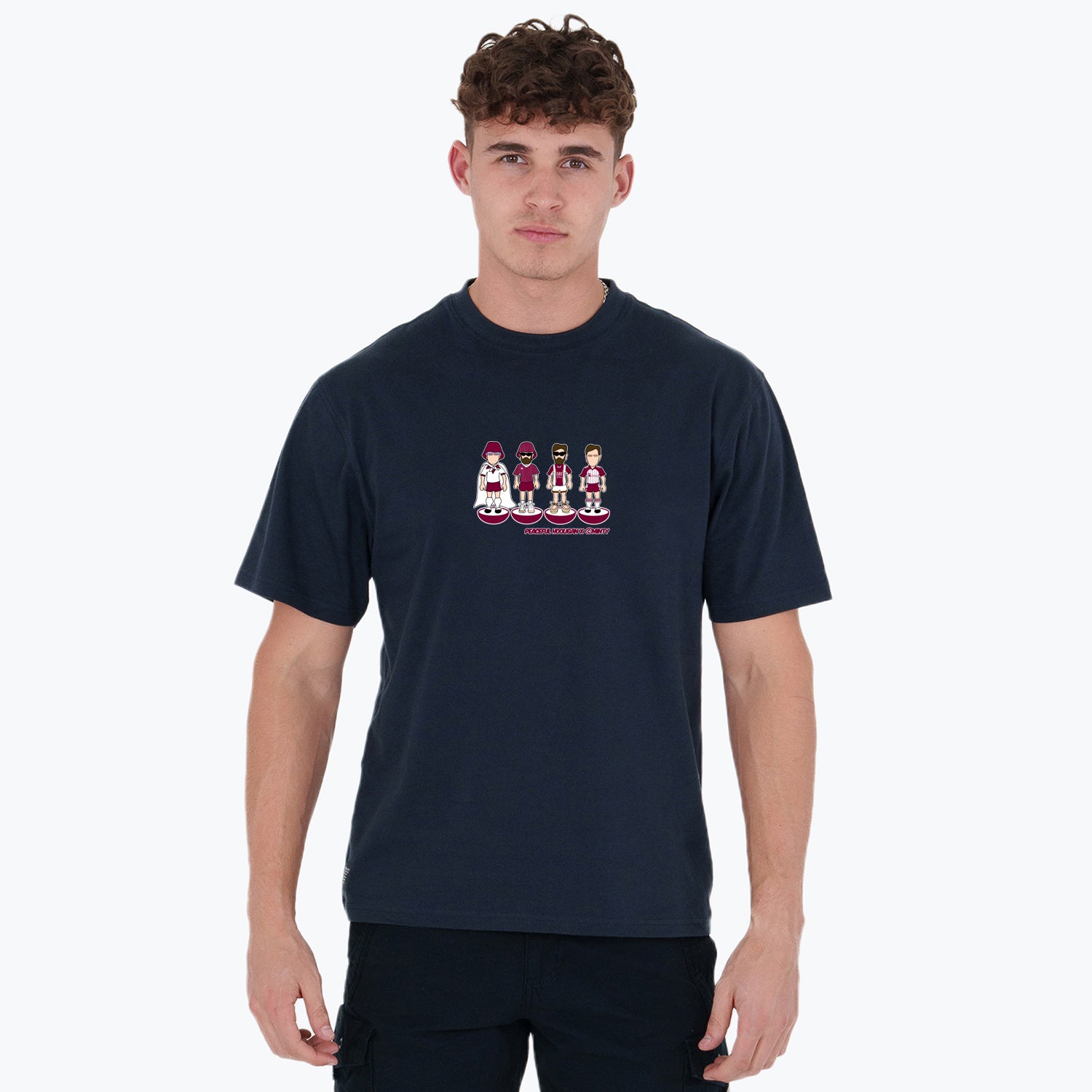 Northampton Subbuteo T-Shirt Navy - Peaceful Hooligan
