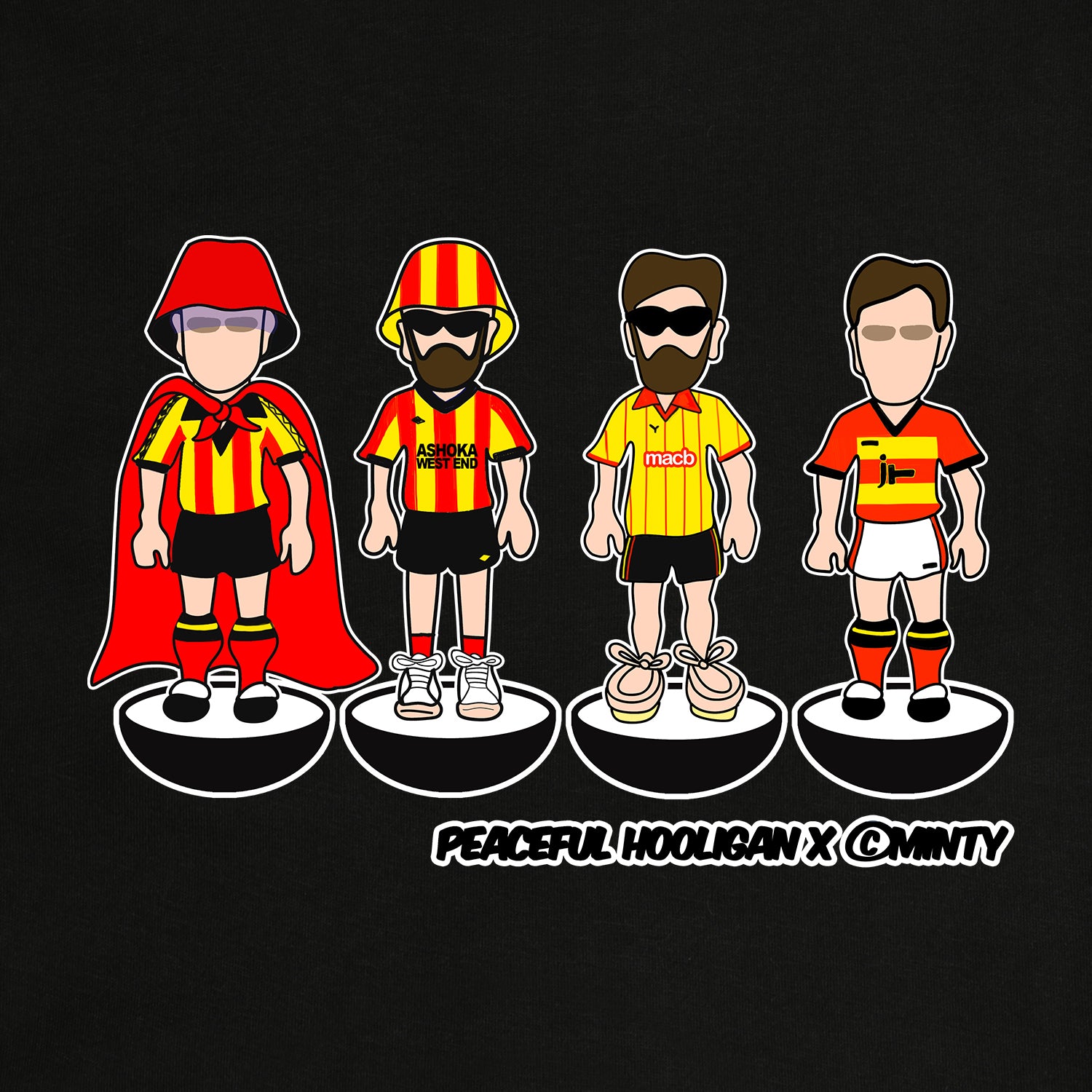 Partick Thistle Subbuteo Sweatshirt Black - Peaceful Hooligan