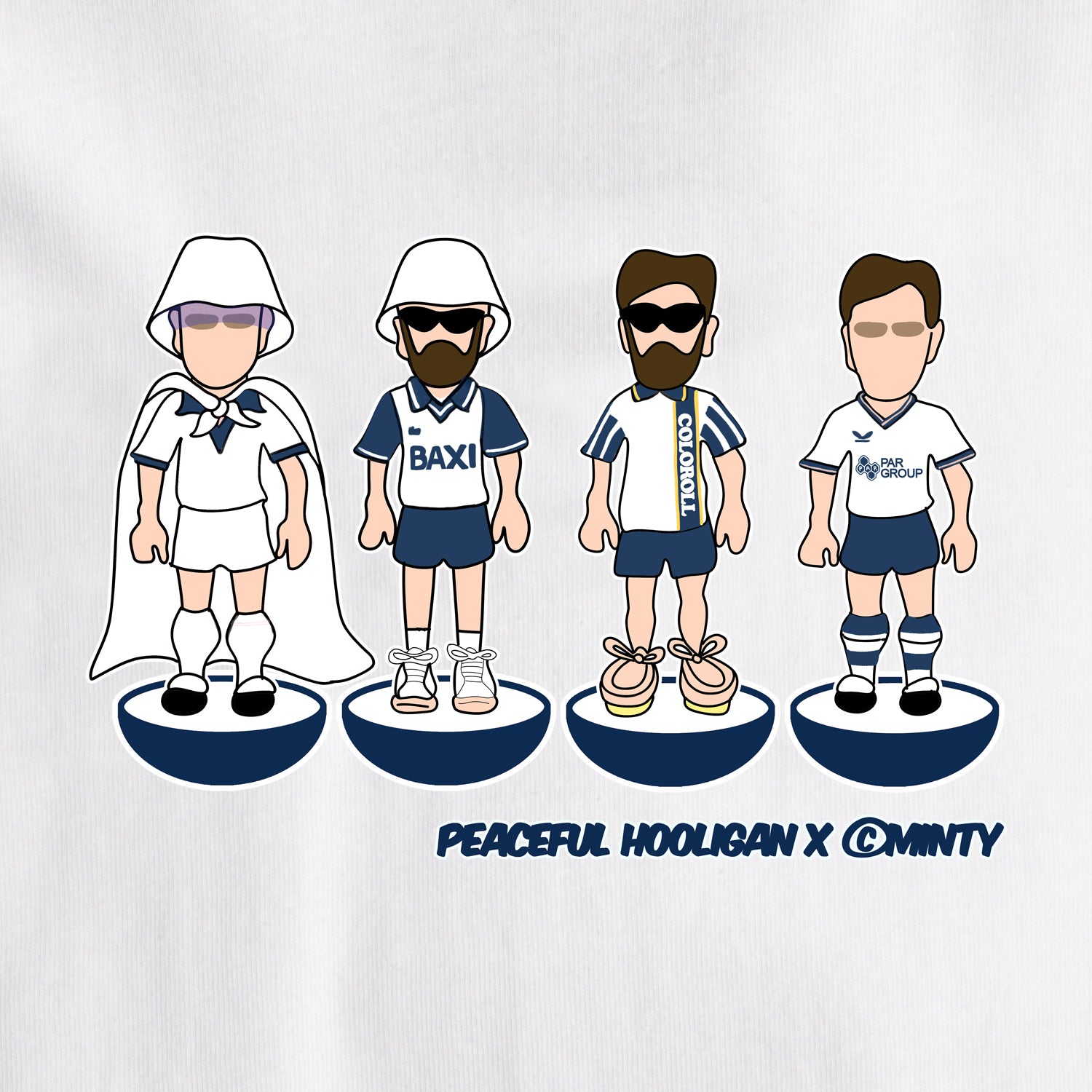 Preston Subbuteo T-Shirt White - Peaceful Hooligan