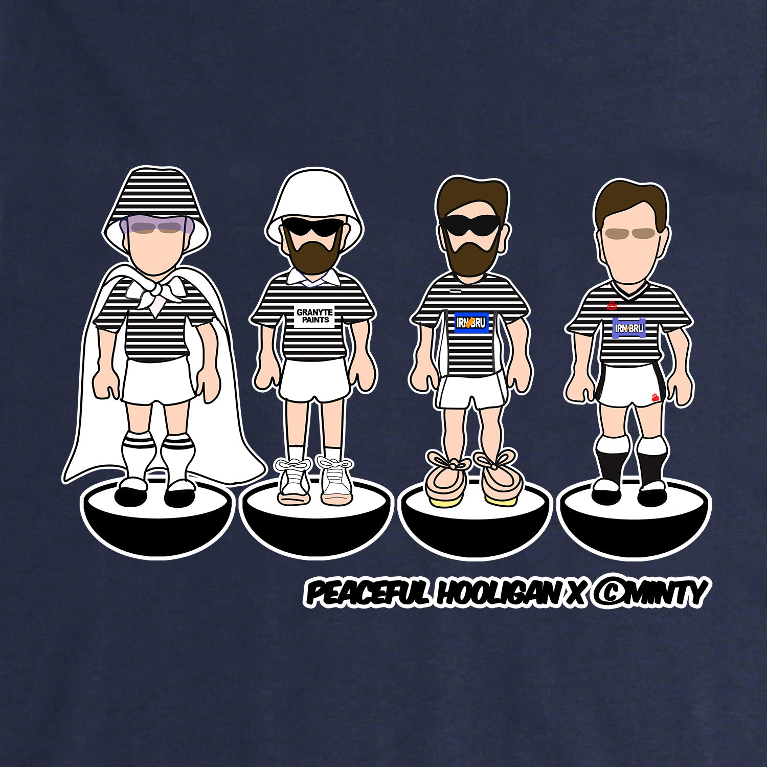 Queens Park FC Subbuteo Sweatshirt Navy - Peaceful Hooligan