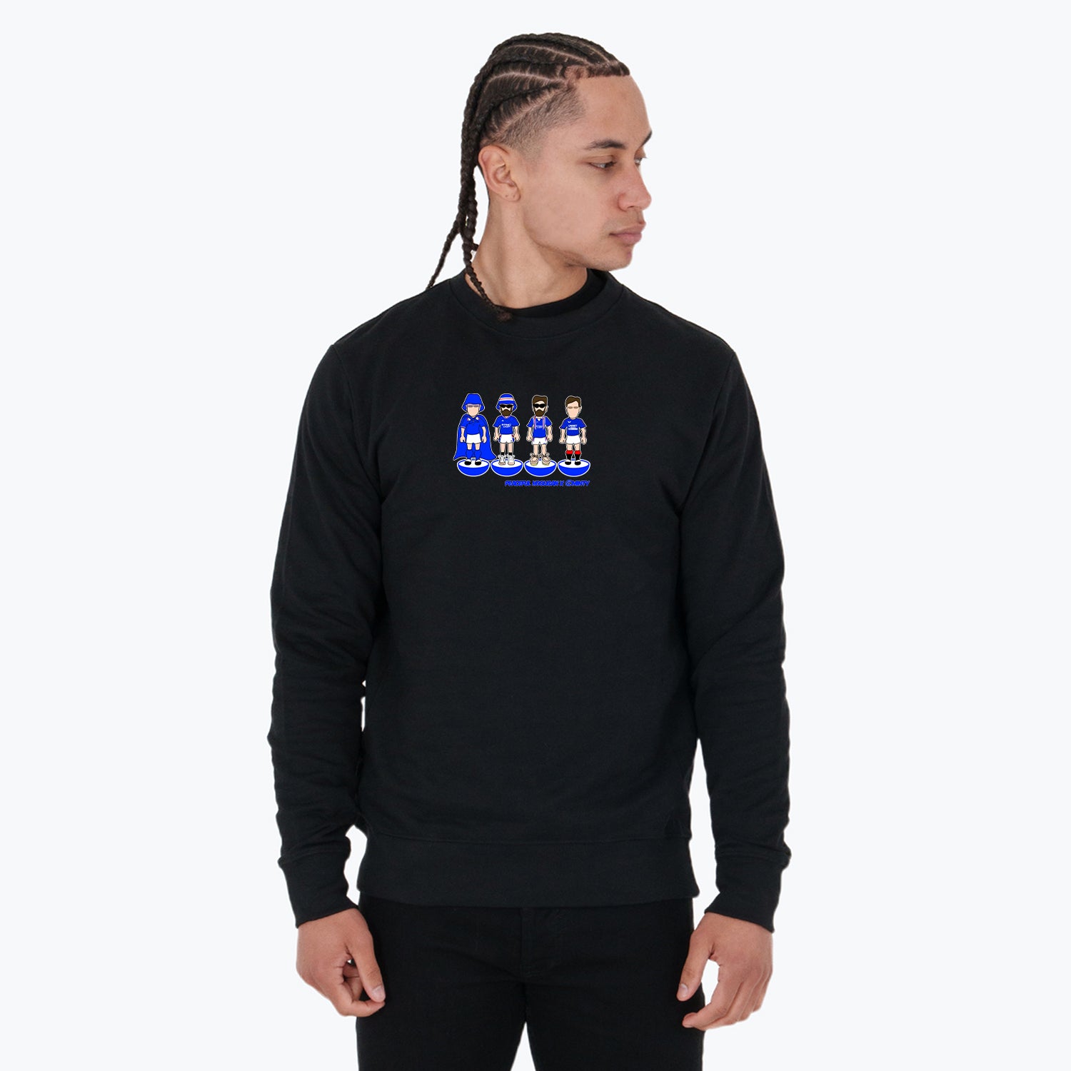 Rangers FC Subbuteo Sweatshirt Black - Peaceful Hooligan