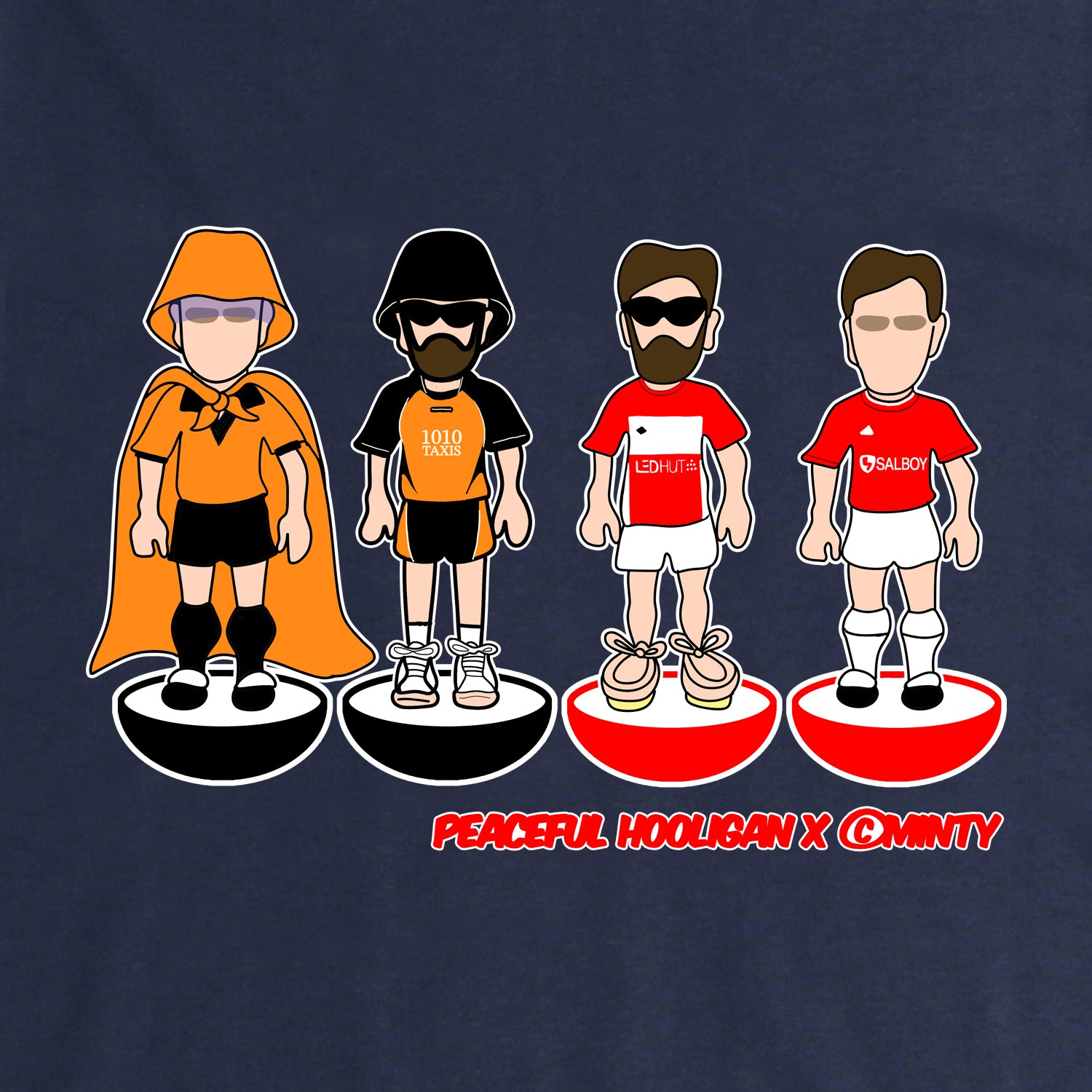 Salford Subbuteo Sweatshirt Navy - Peaceful Hooligan