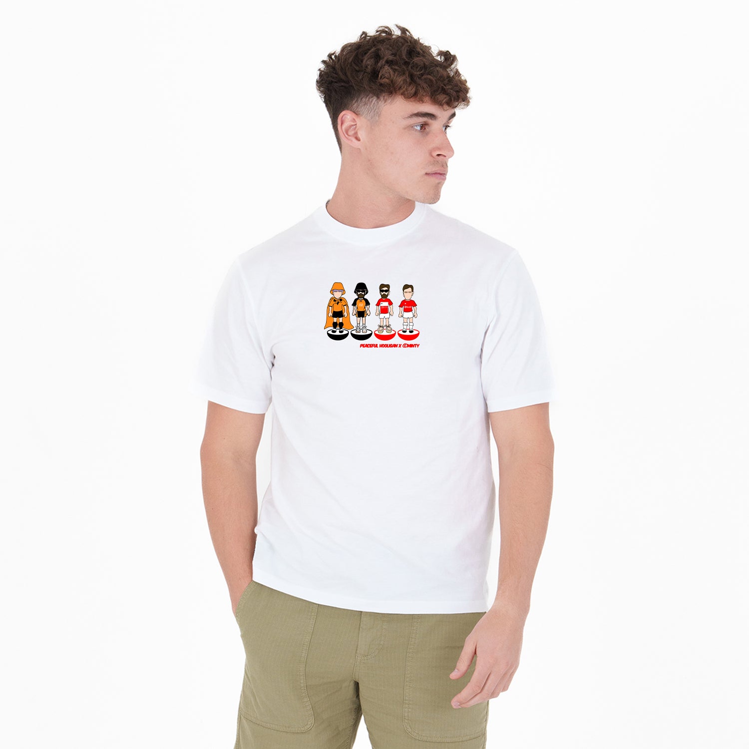 Salford Subbuteo T-Shirt White - Peaceful Hooligan