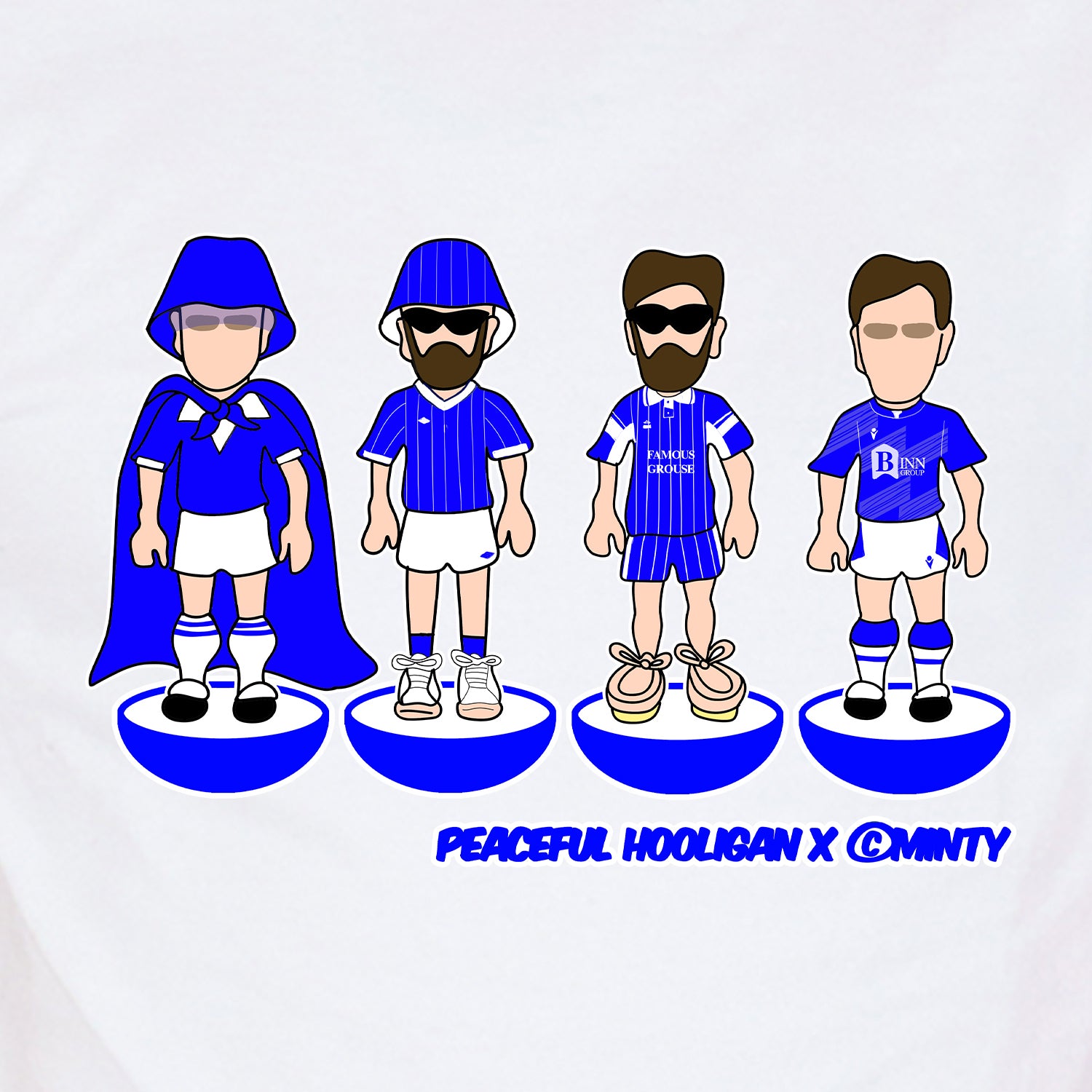 St Johnstone Subbuteo T-Shirt White - Peaceful Hooligan