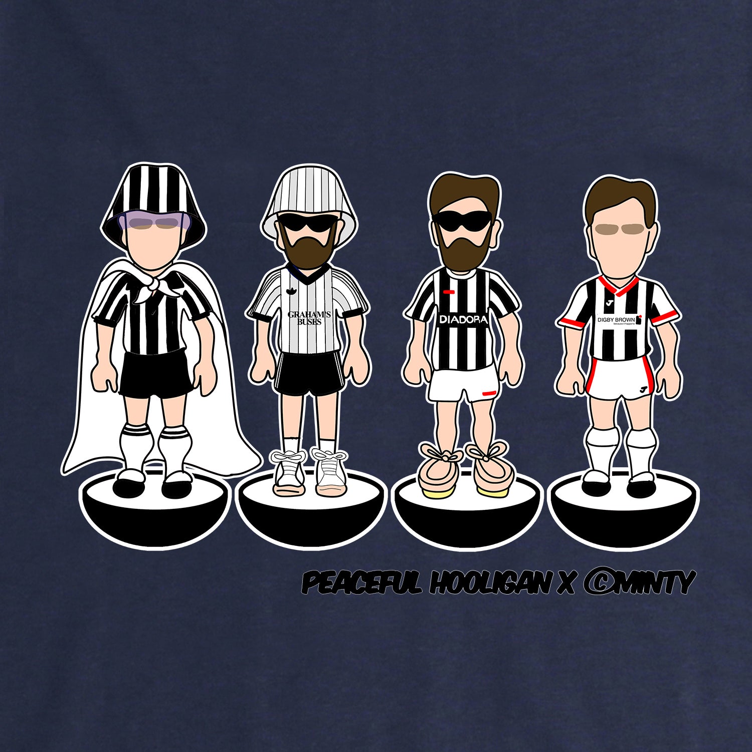 St Mirren Subbuteo Sweatshirt Navy - Peaceful Hooligan