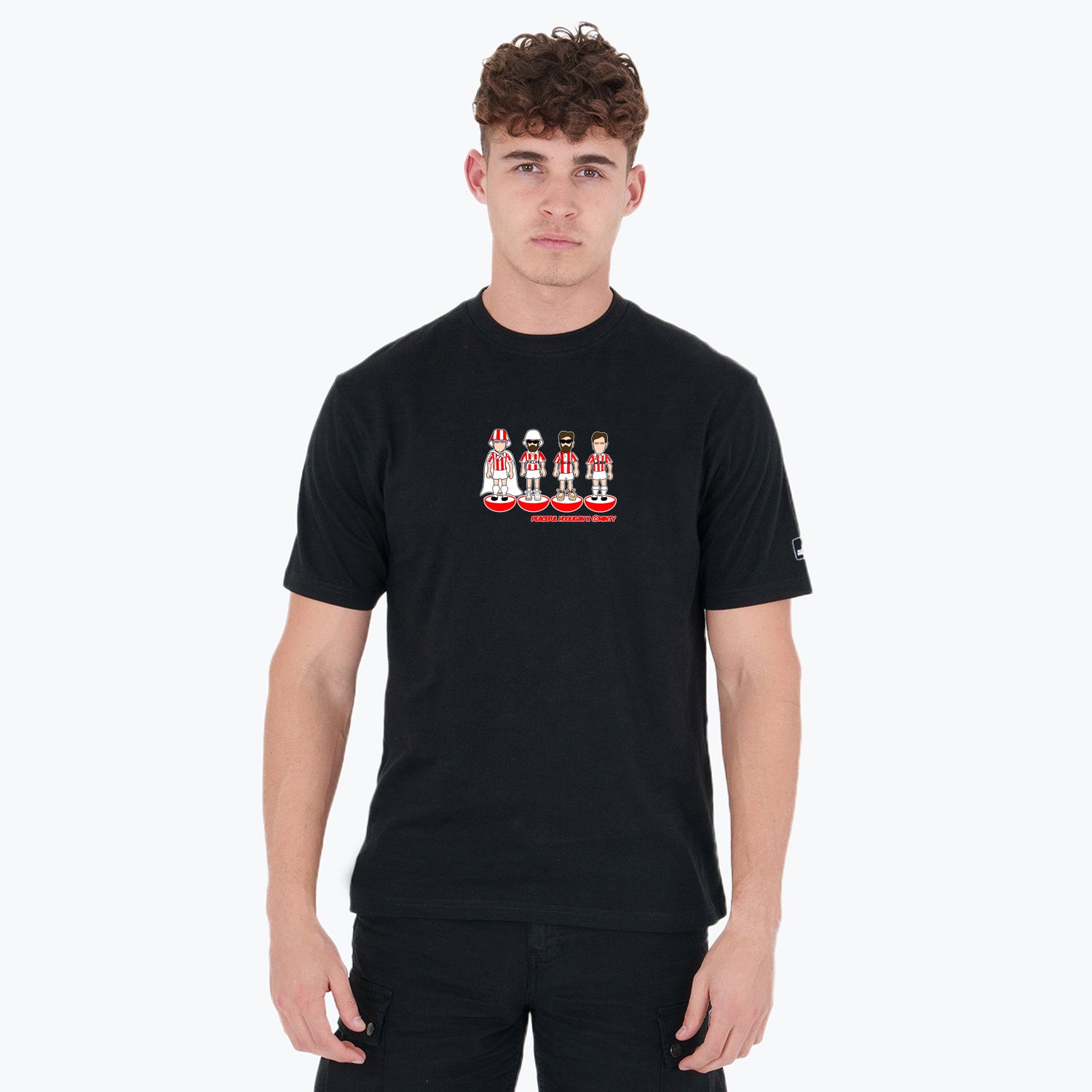 Stoke Subbuteo T-Shirt Black - Peaceful Hooligan