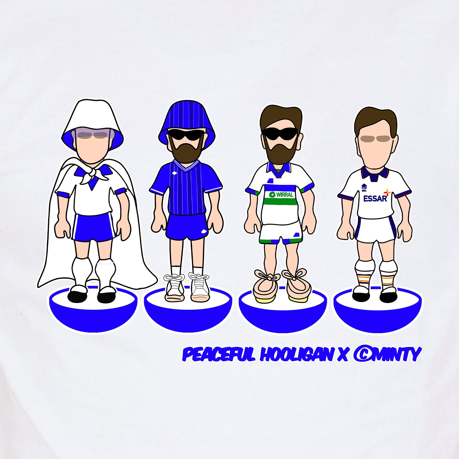 Tranmere Subbuteo T-Shirt White - Peaceful Hooligan